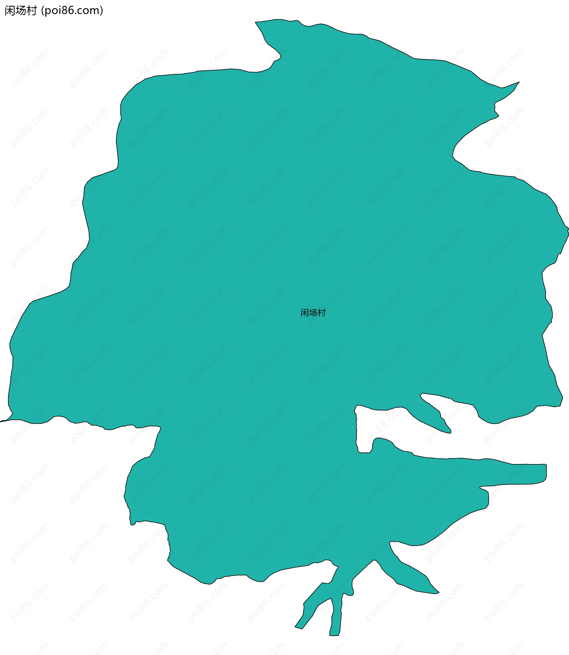 闲场村边界地图