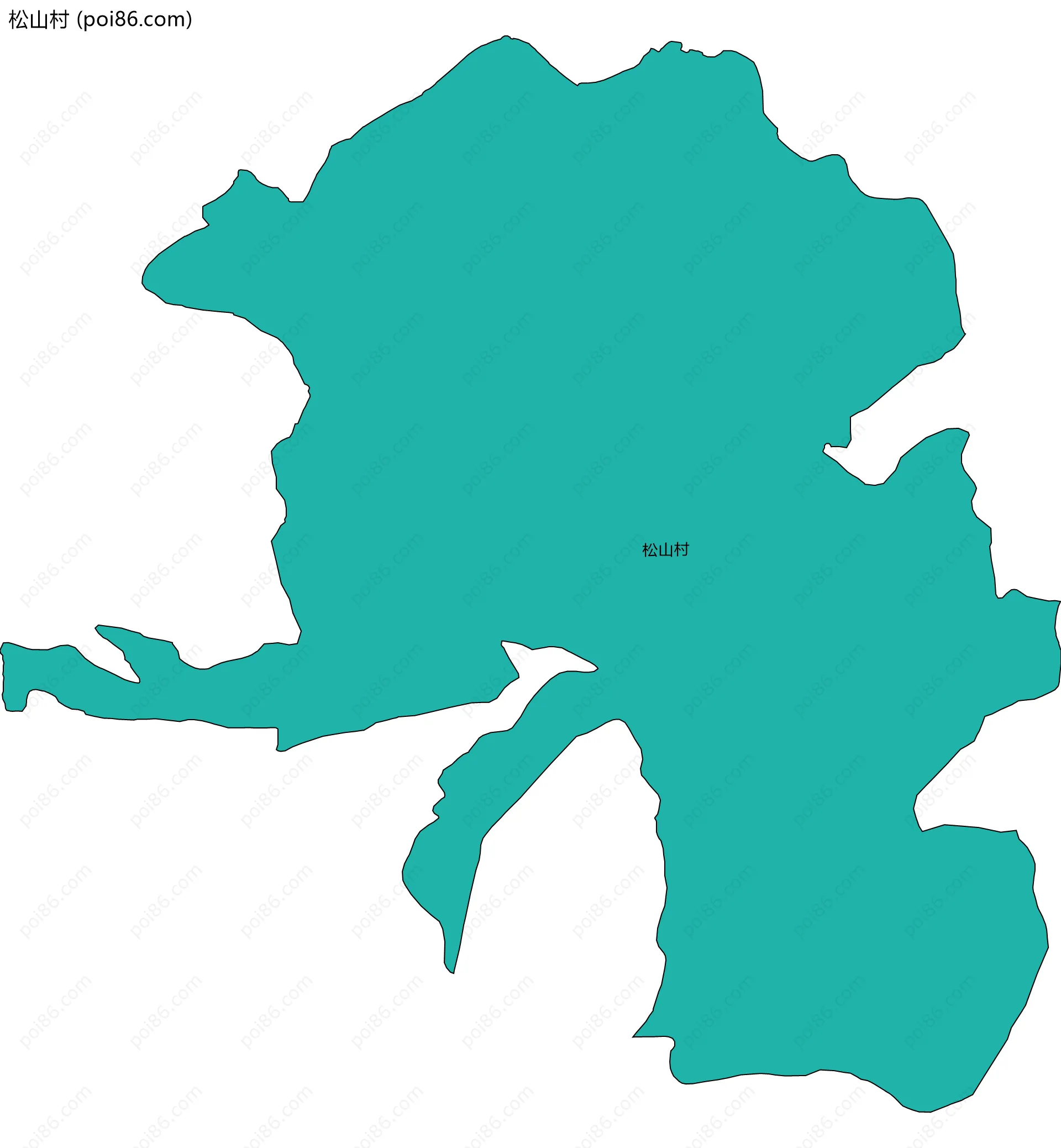 松山村边界地图