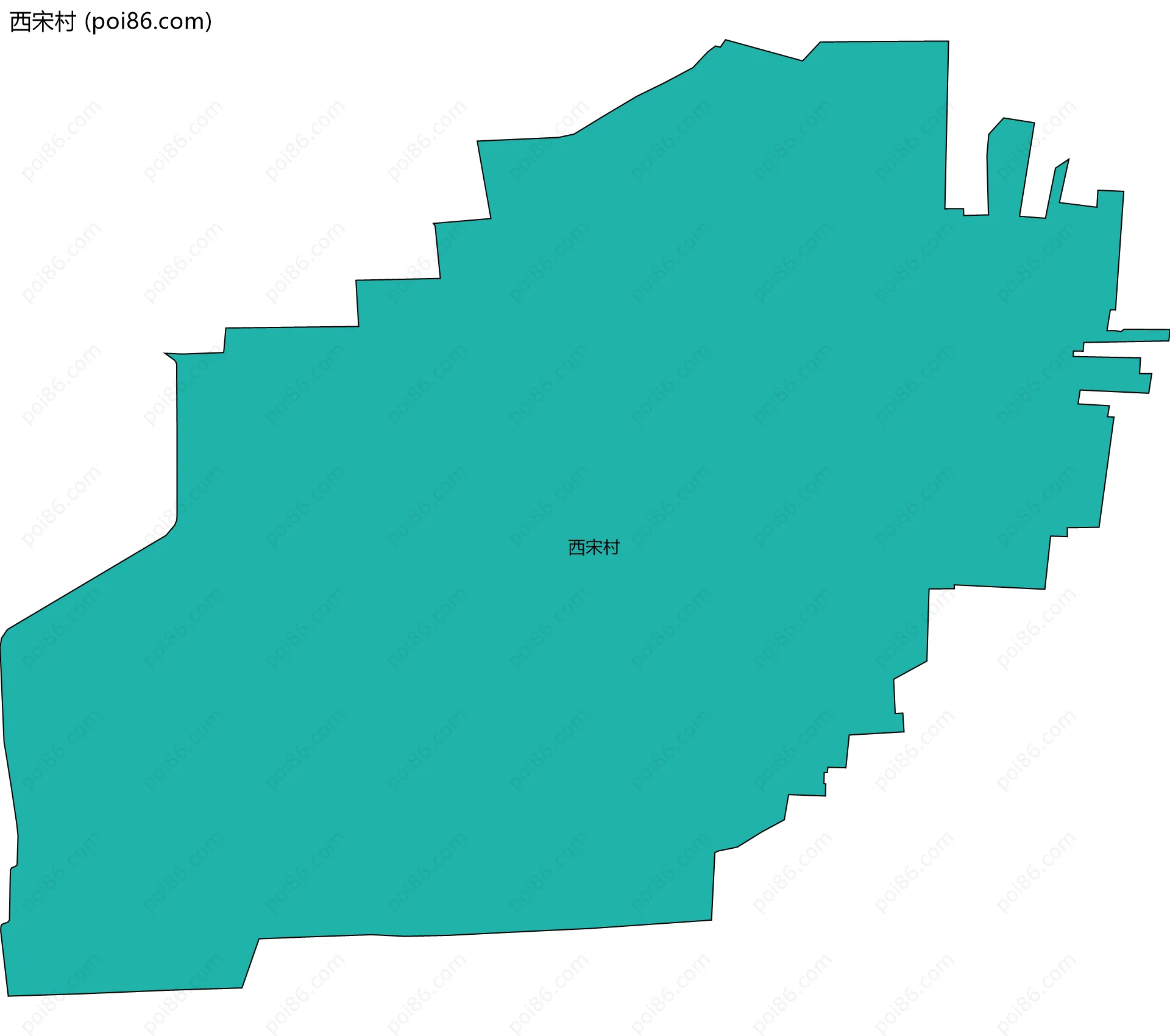 西宋村边界地图