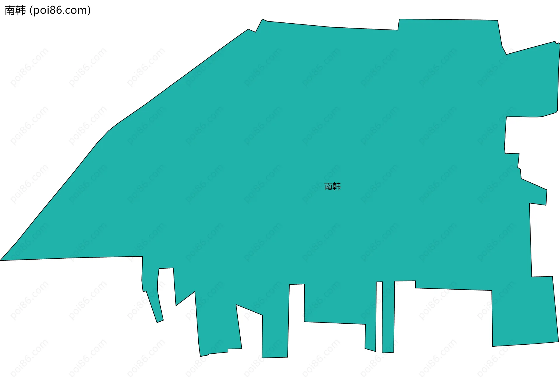 南韩边界地图