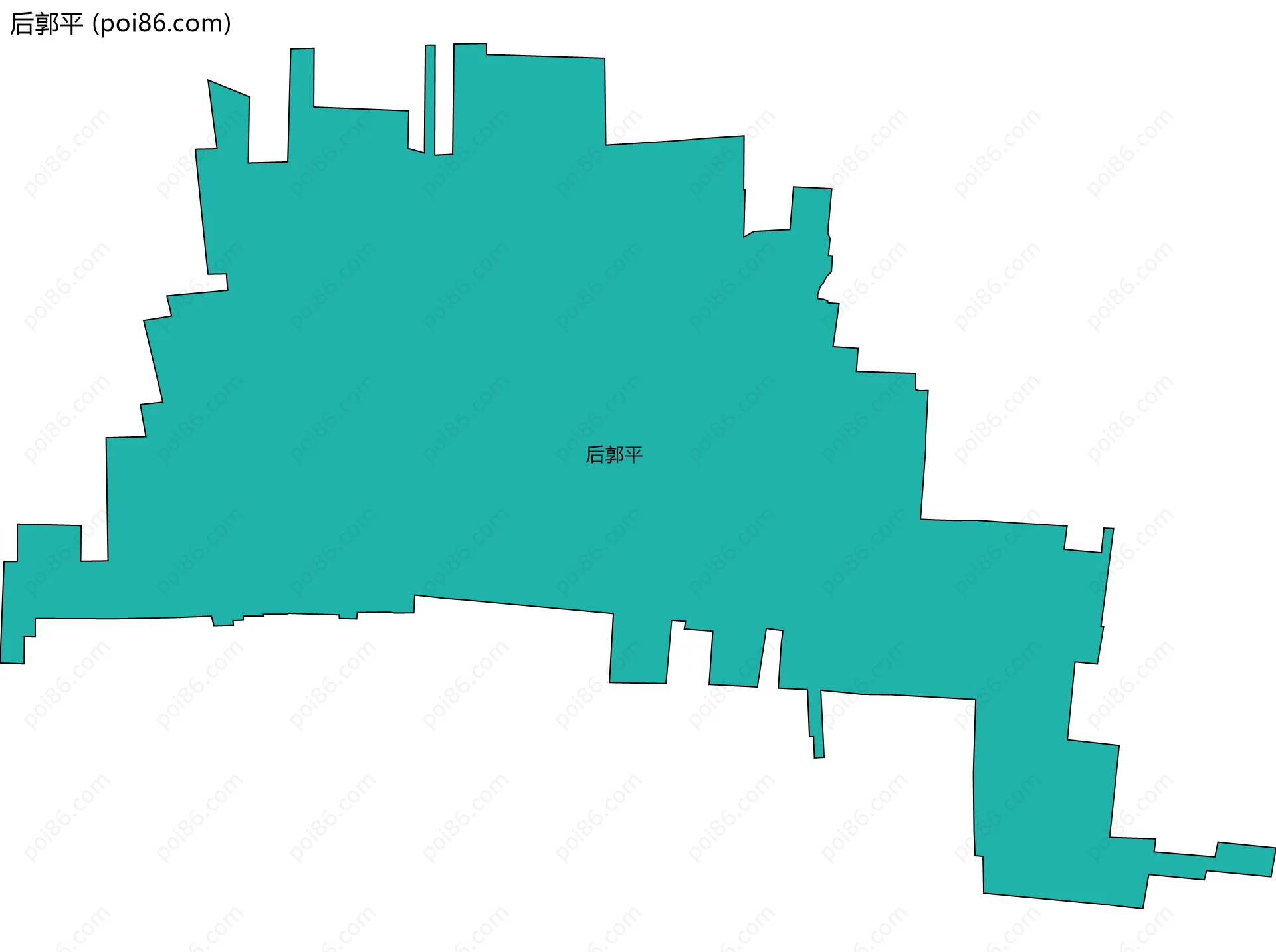 后郭平边界地图