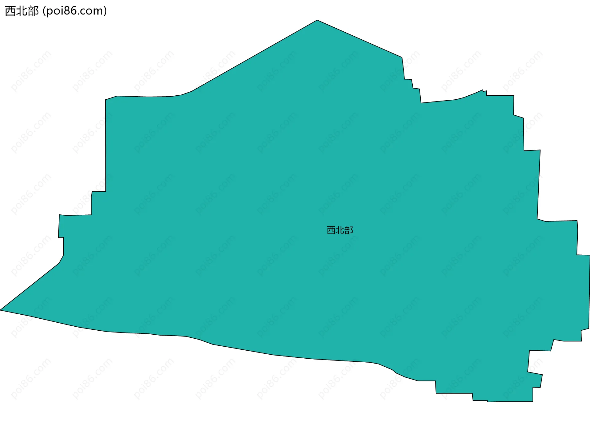 西北部边界地图