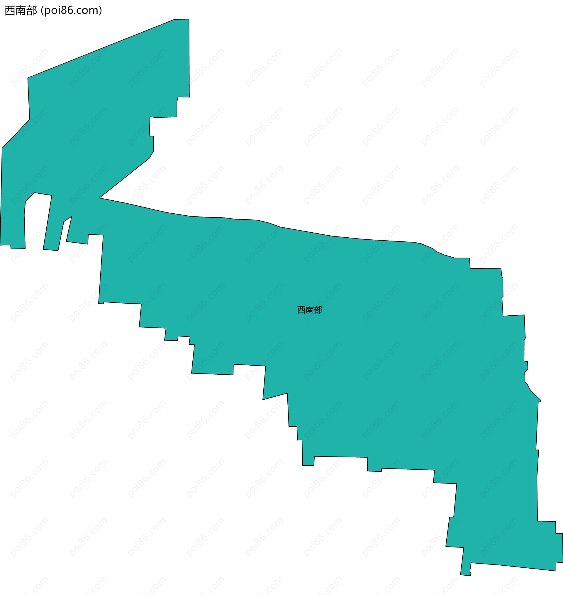 西南部边界地图