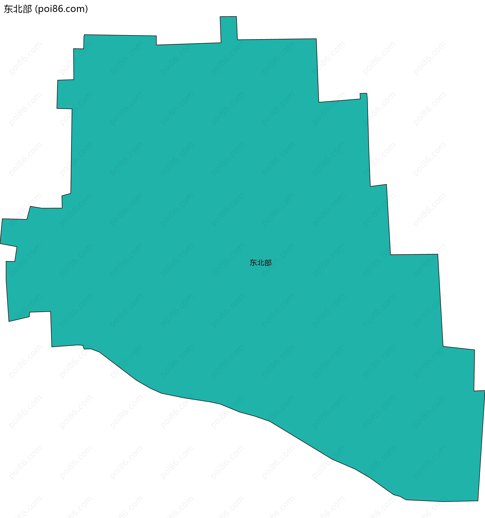 东北部边界地图