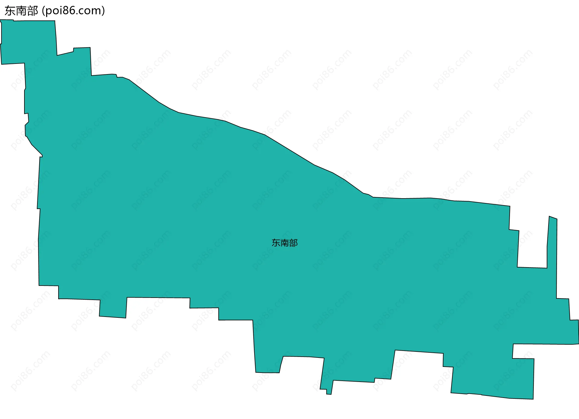 东南部边界地图