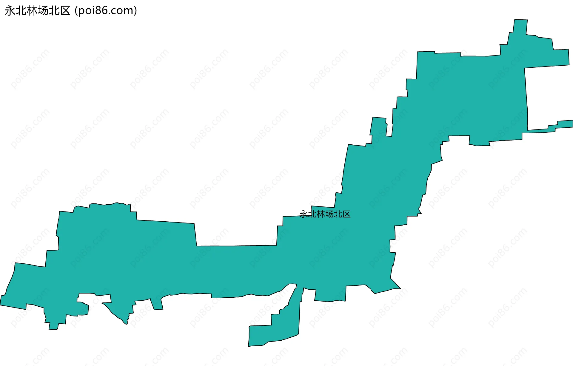 永北林场北区边界地图