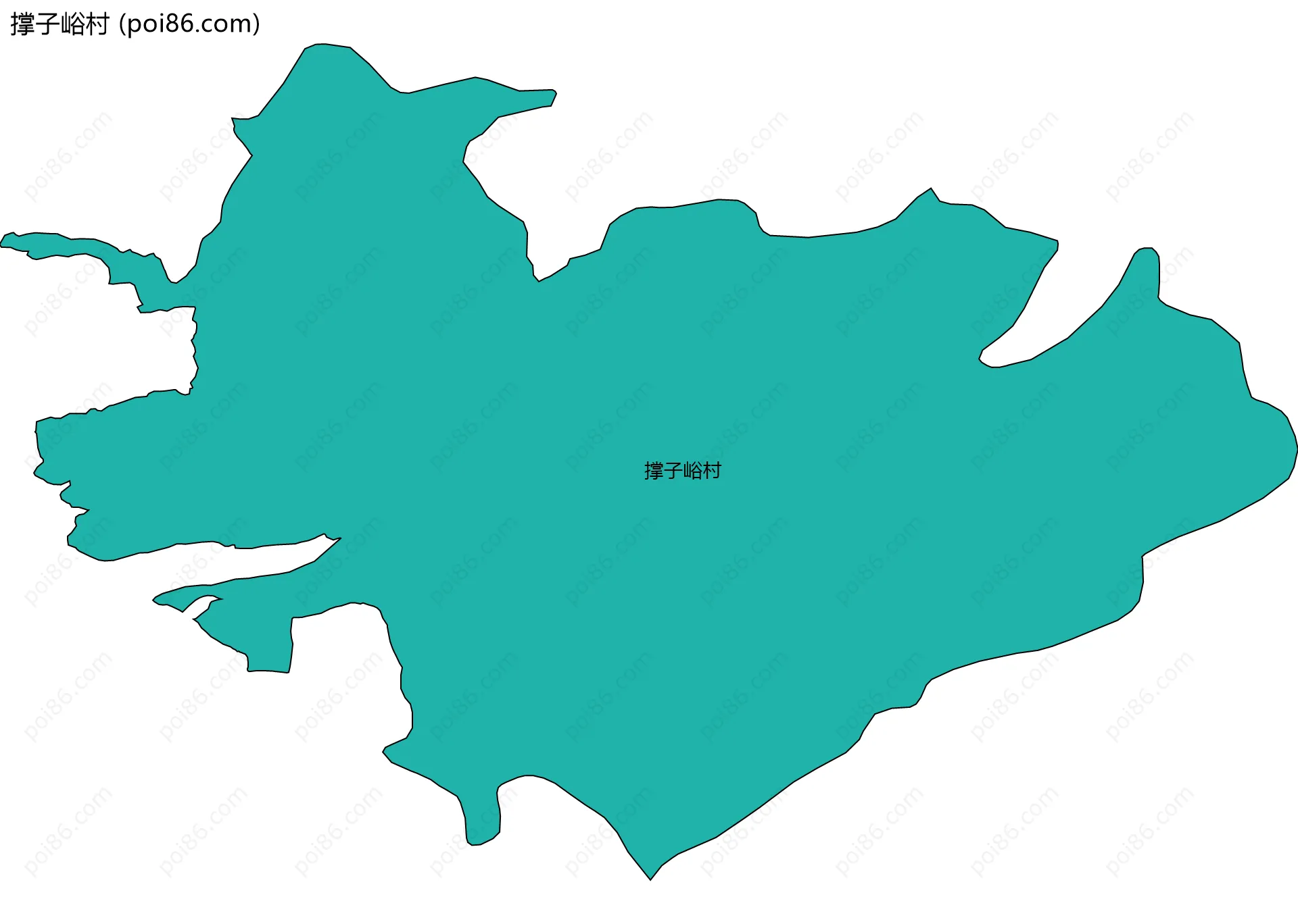 撑子峪村边界地图