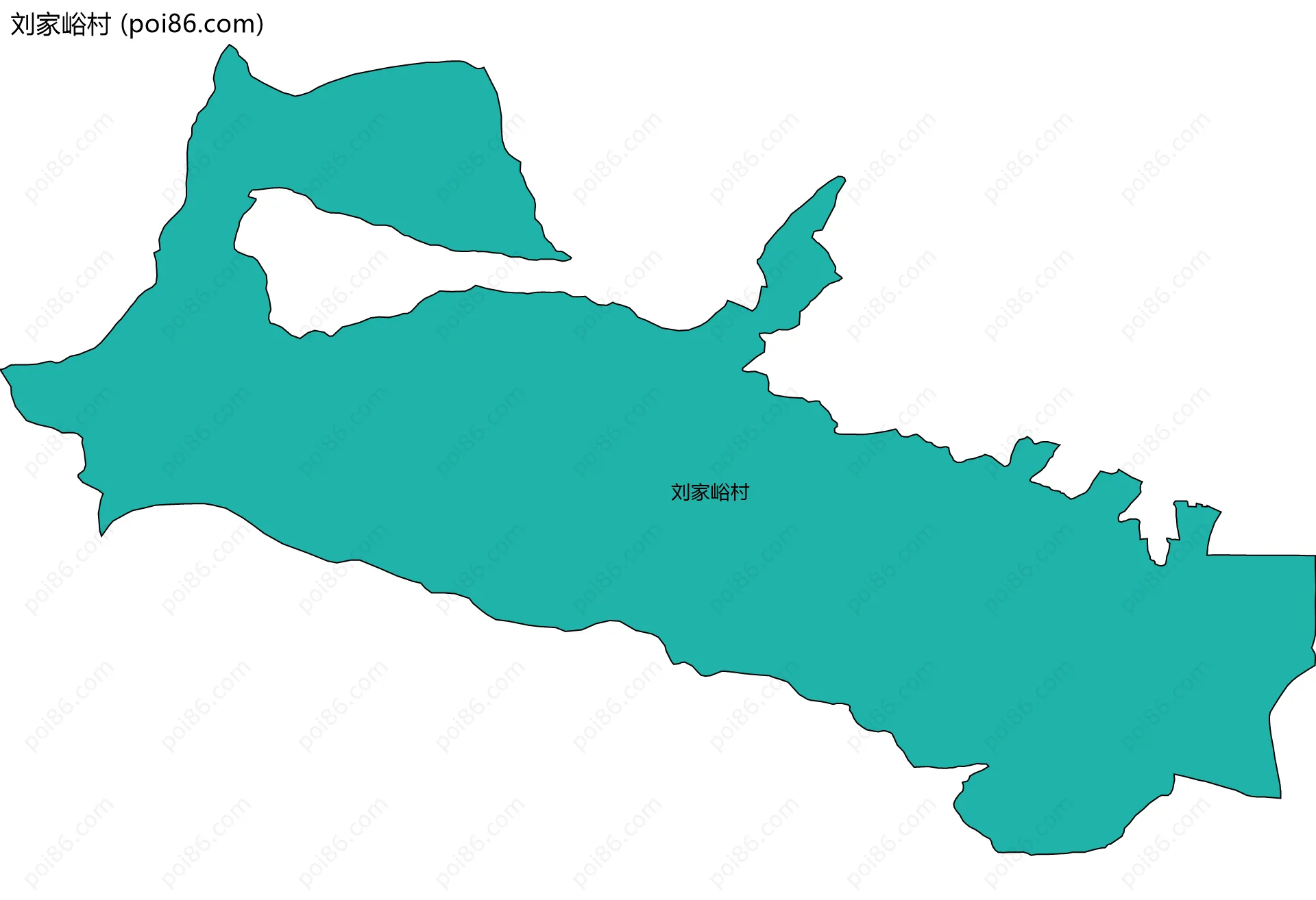 刘家峪村边界地图