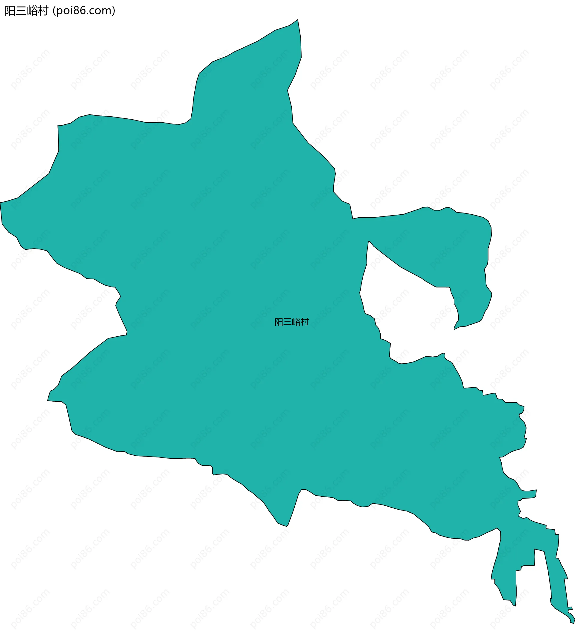 阳三峪村边界地图