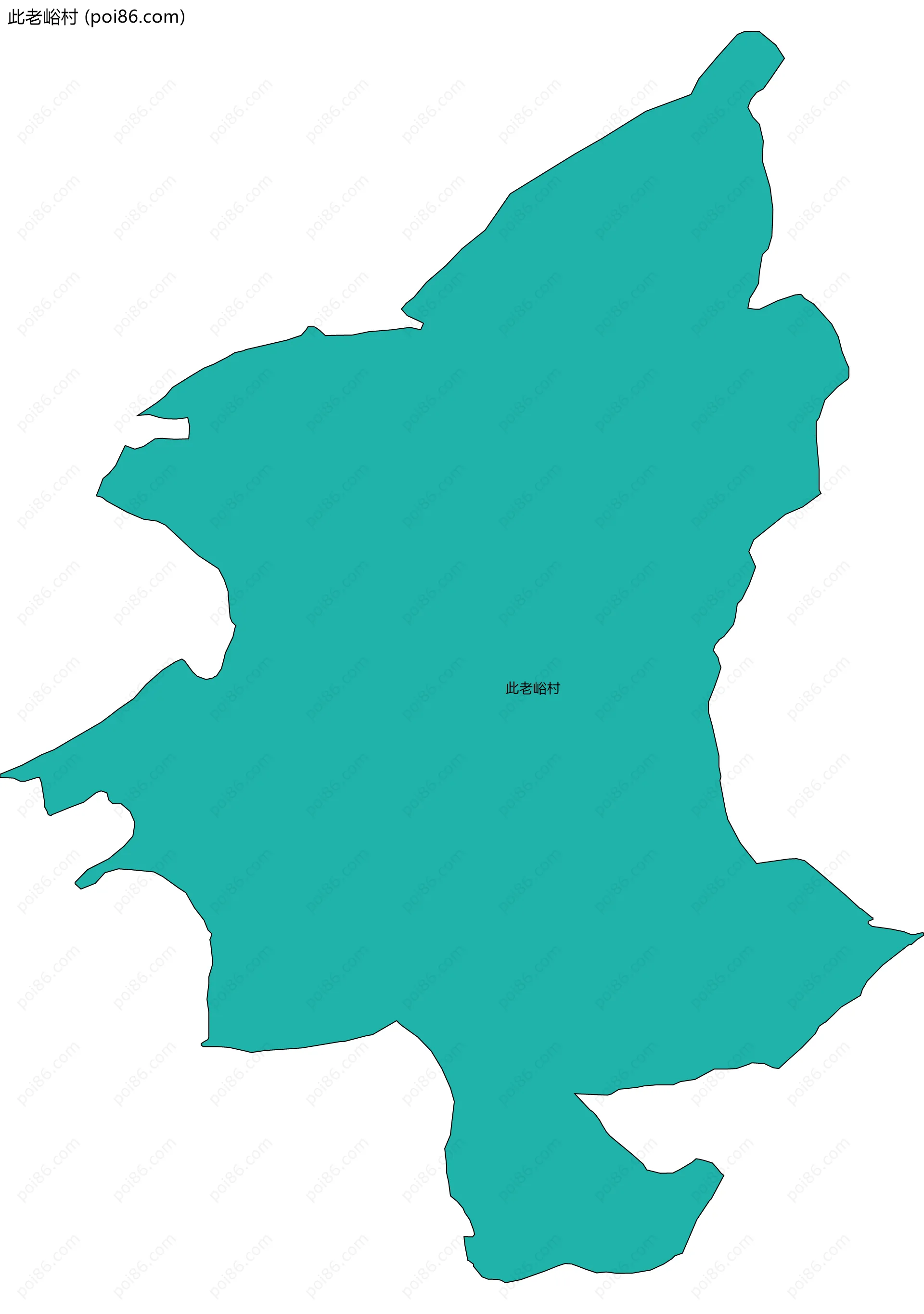 此老峪村边界地图