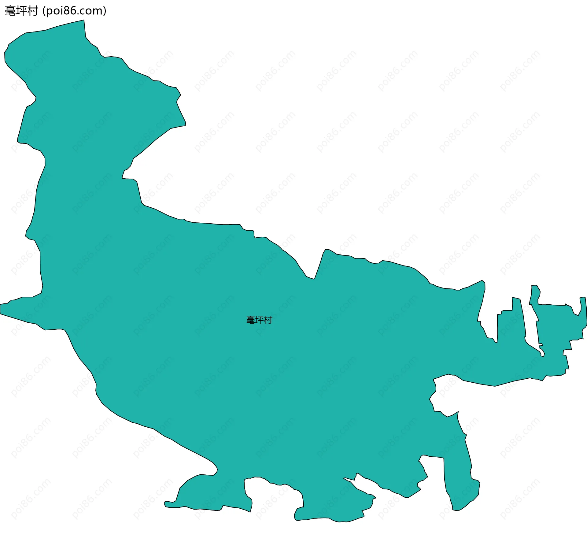 毫坪村边界地图