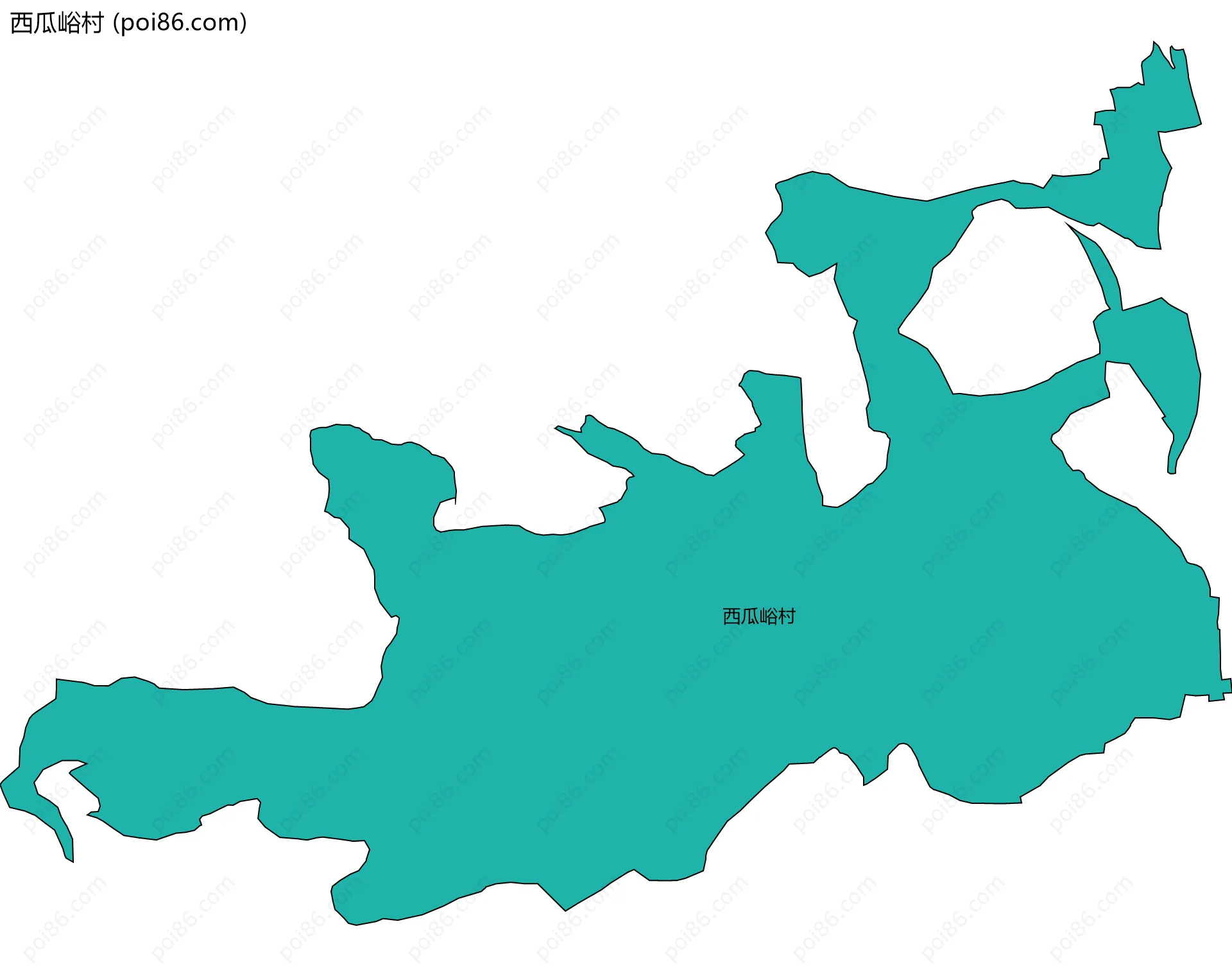 西瓜峪村边界地图