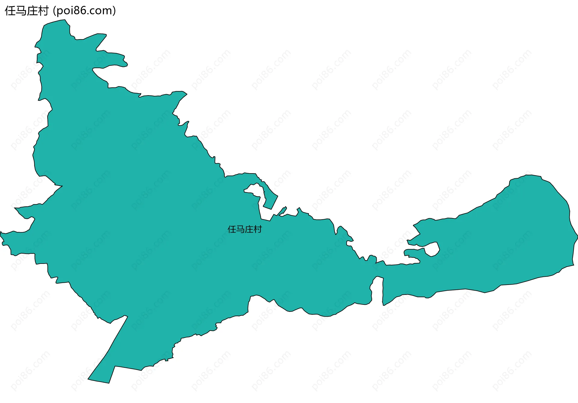 任马庄村边界地图
