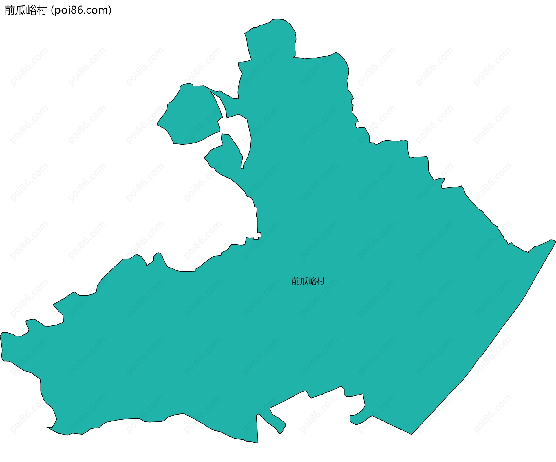 前瓜峪村边界地图