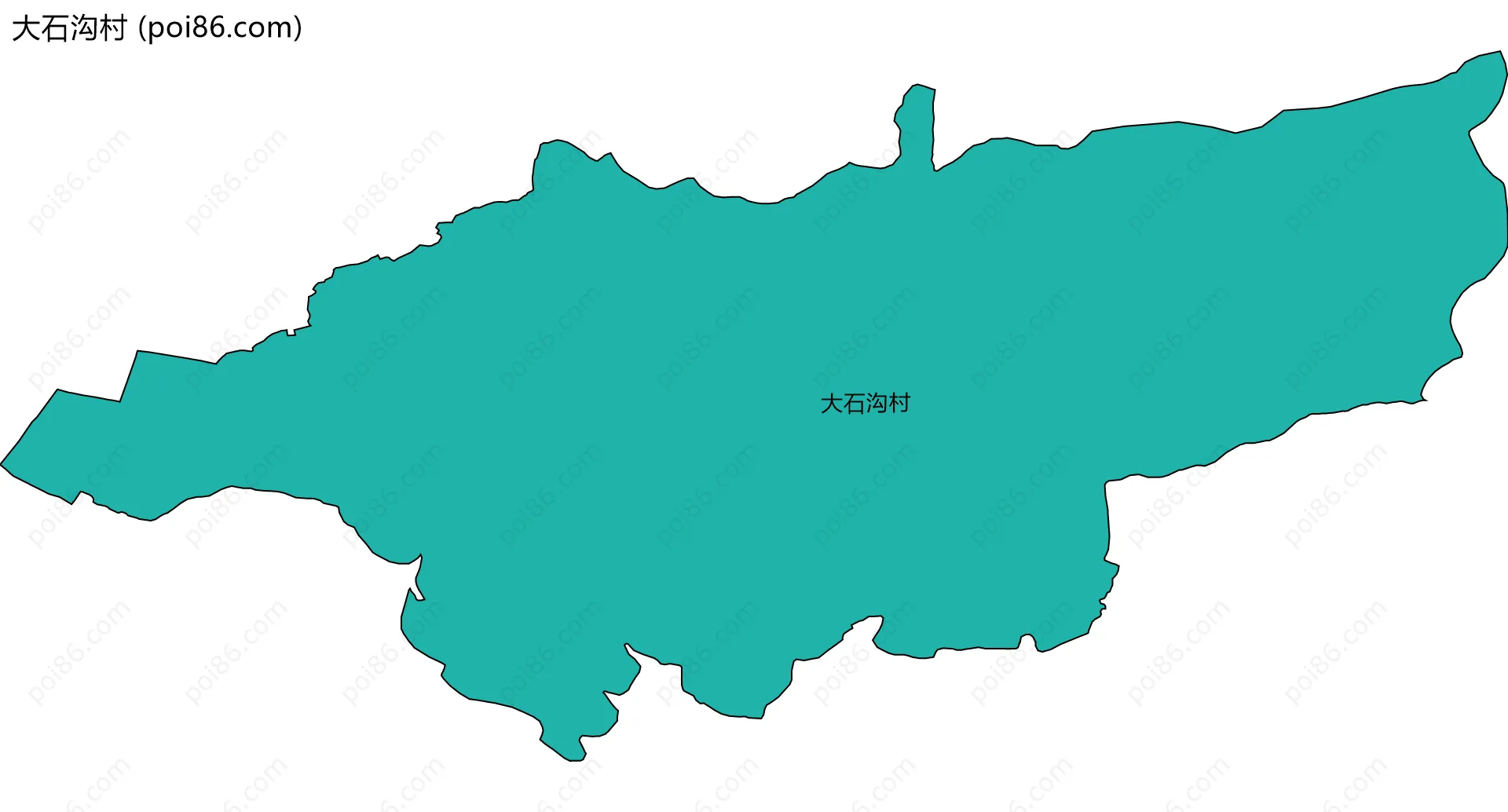 大石沟村边界地图