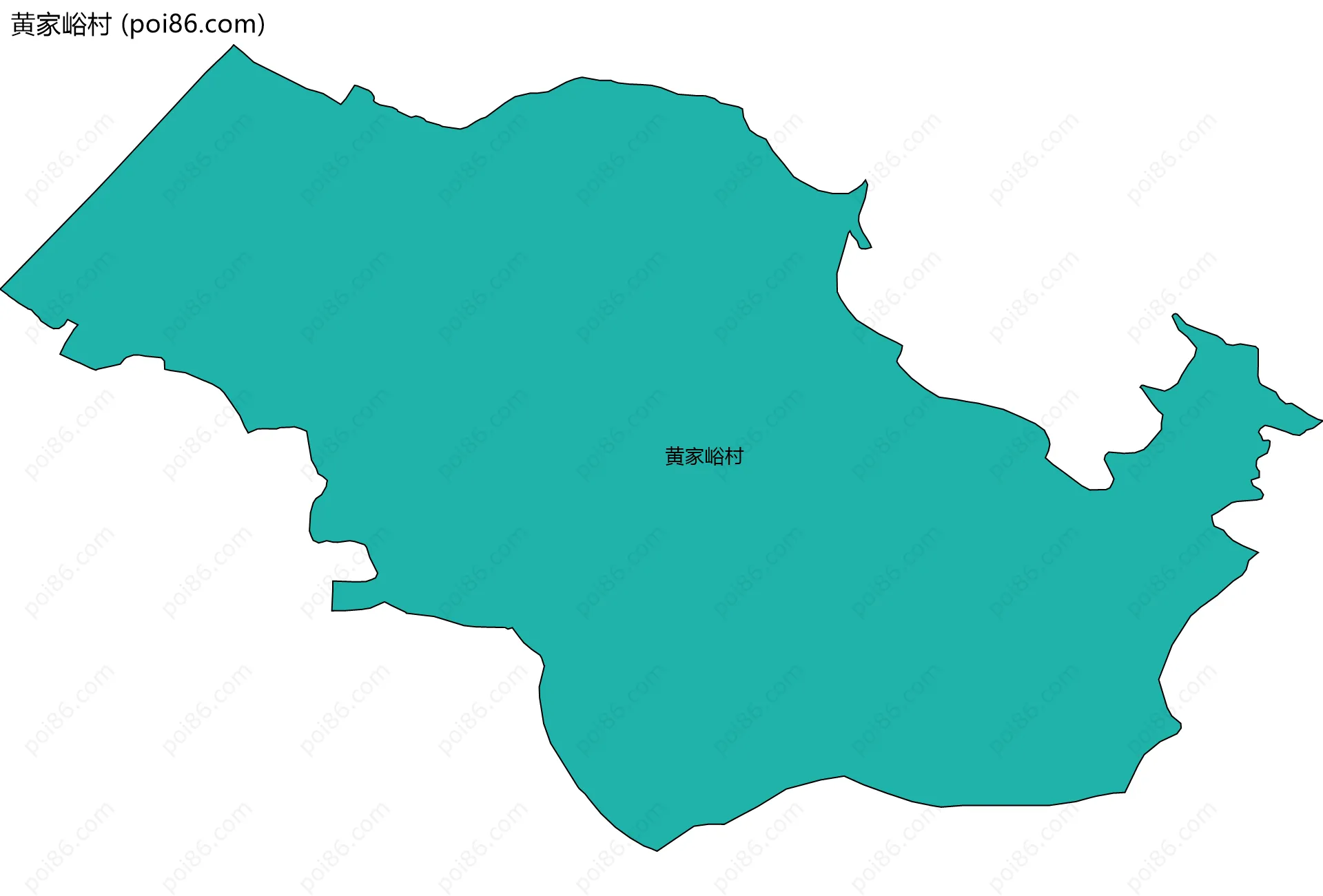 黄家峪村边界地图