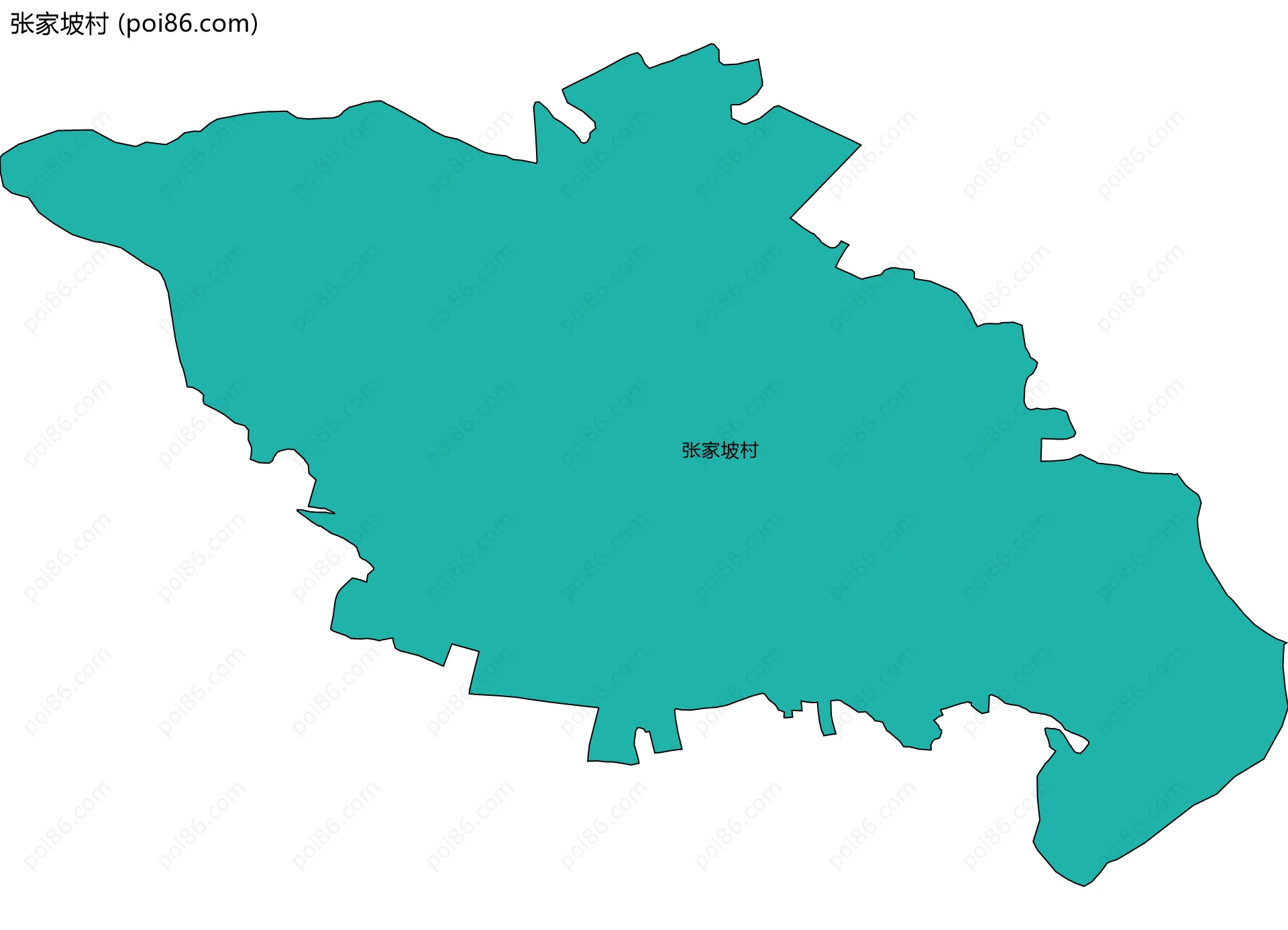 张家坡村边界地图