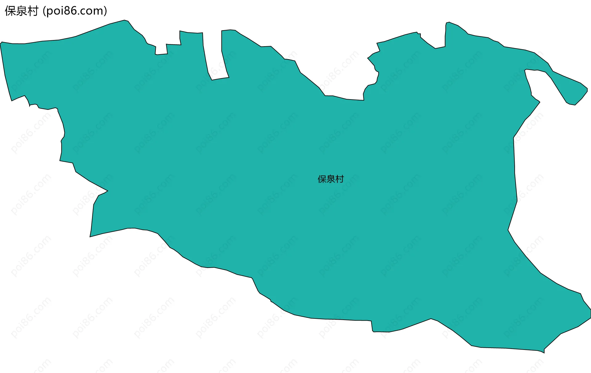 保泉村边界地图