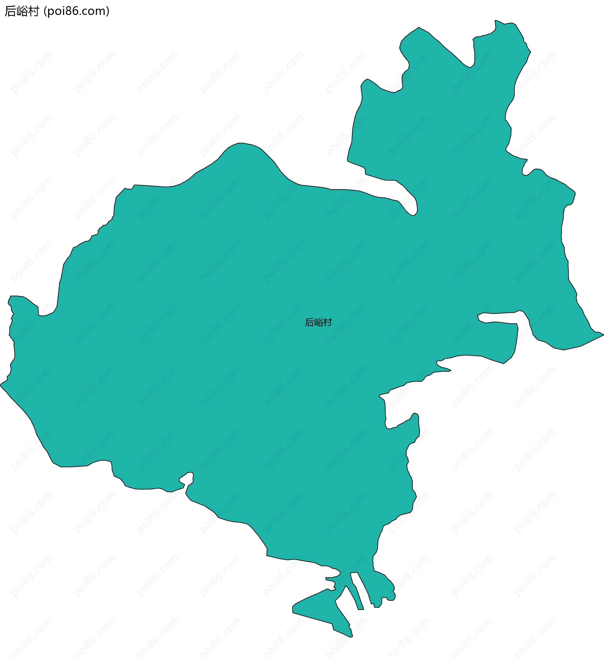 后峪村边界地图