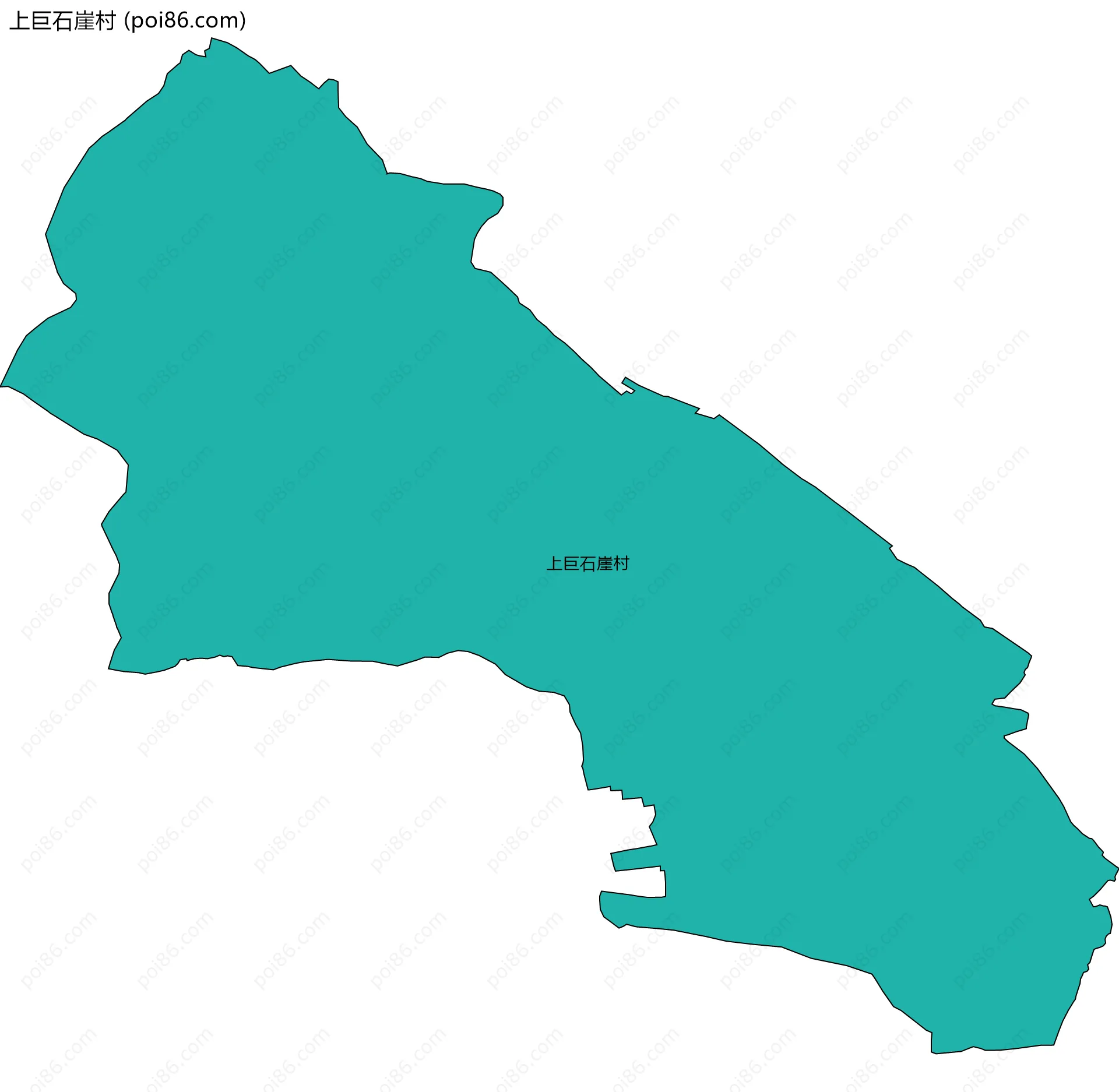 上巨石崖村边界地图