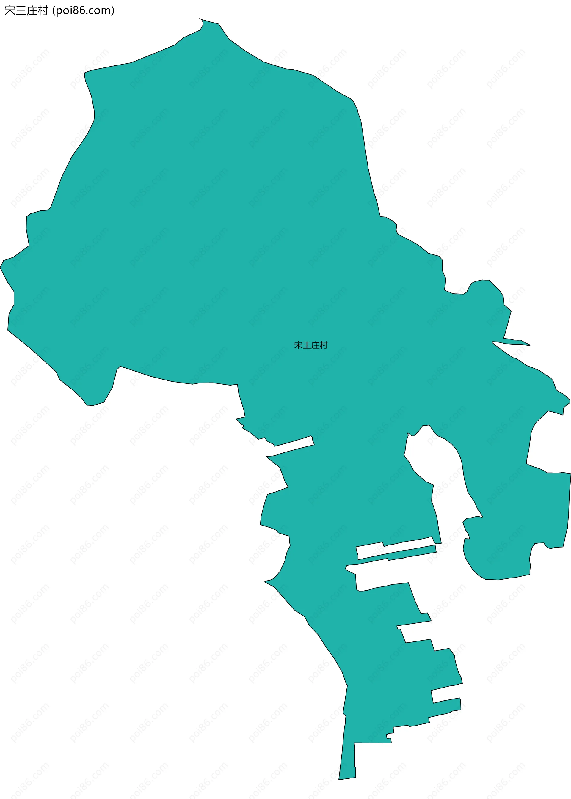 宋王庄村边界地图