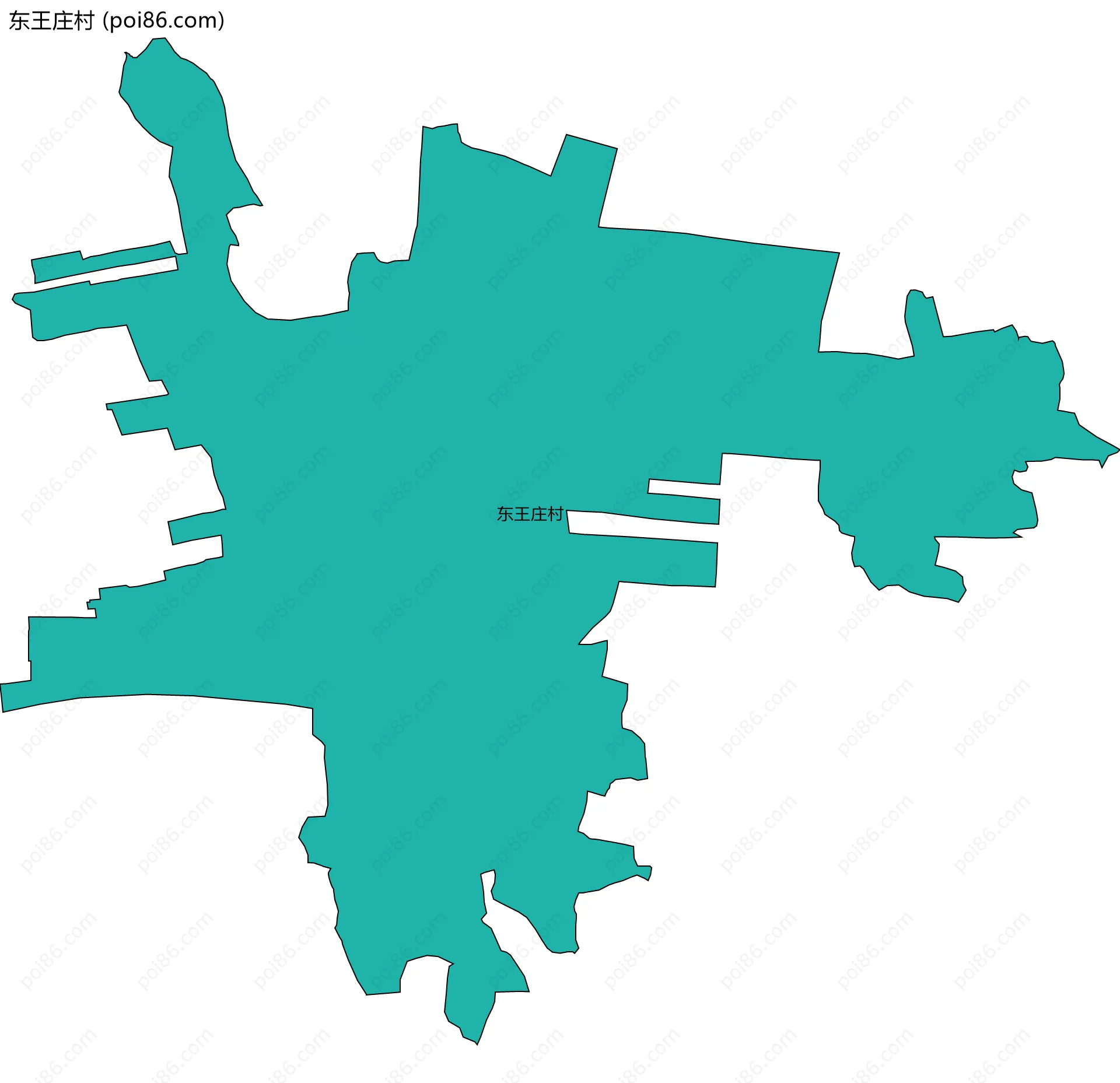 东王庄村边界地图