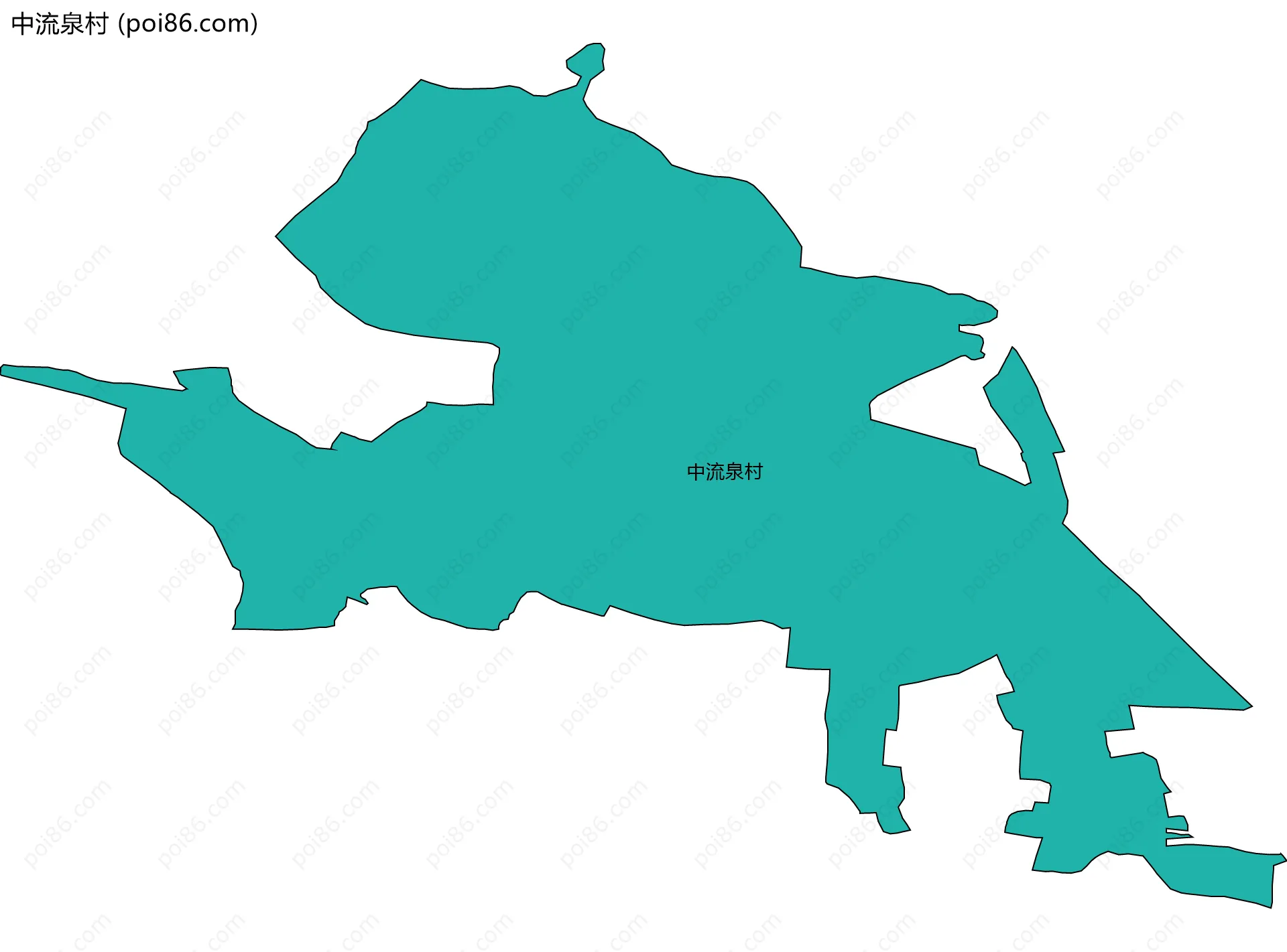 中流泉村边界地图