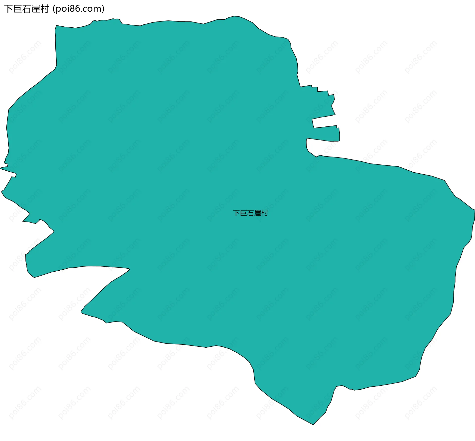 下巨石崖村边界地图