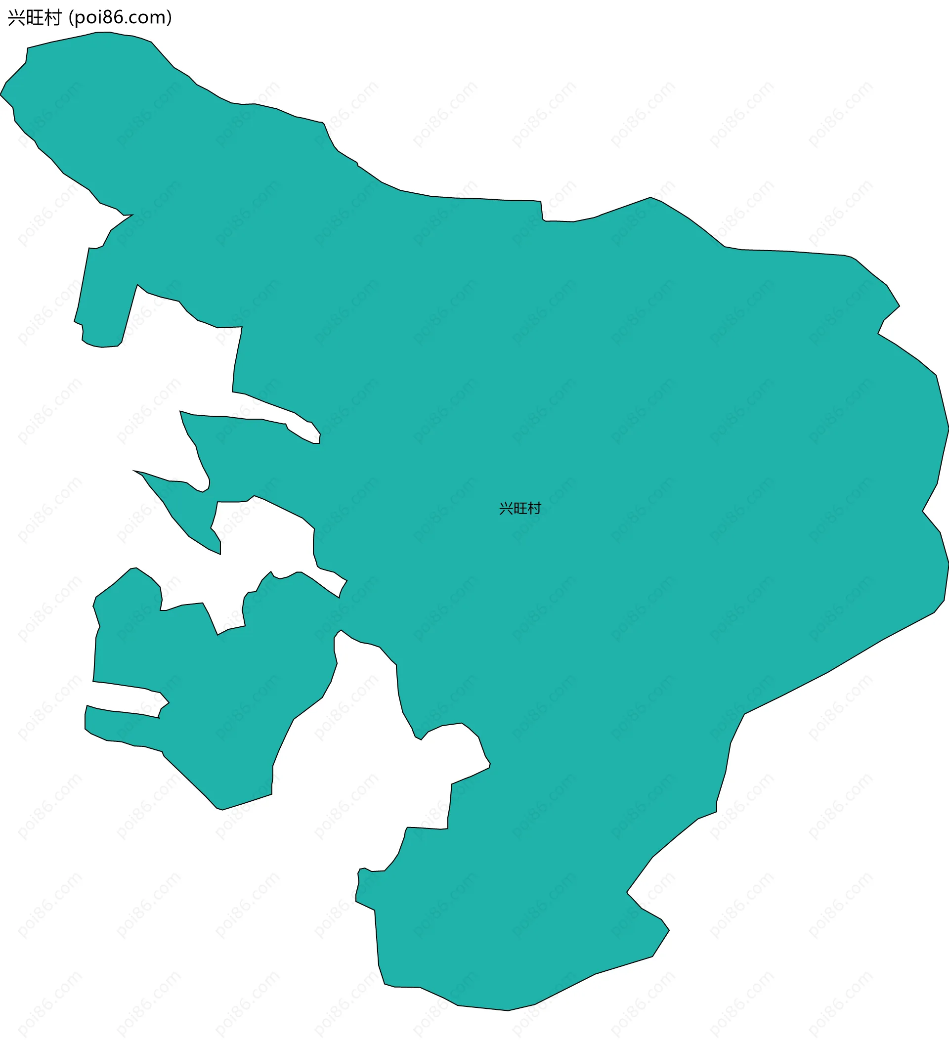 兴旺村边界地图
