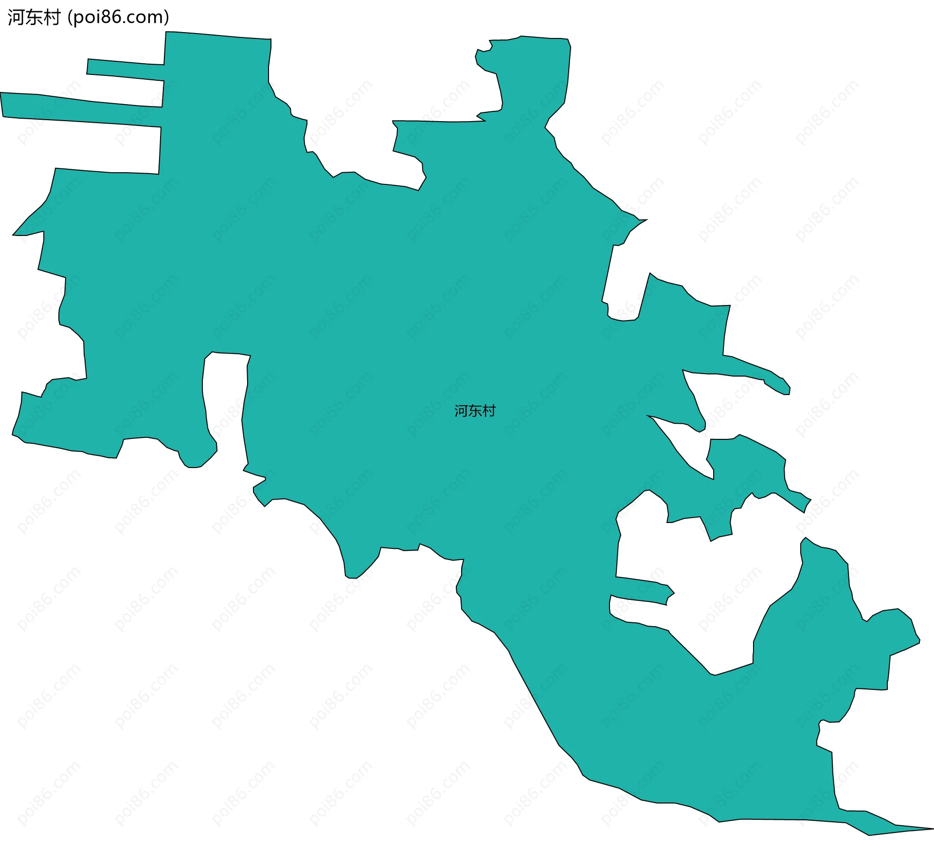 河东村边界地图