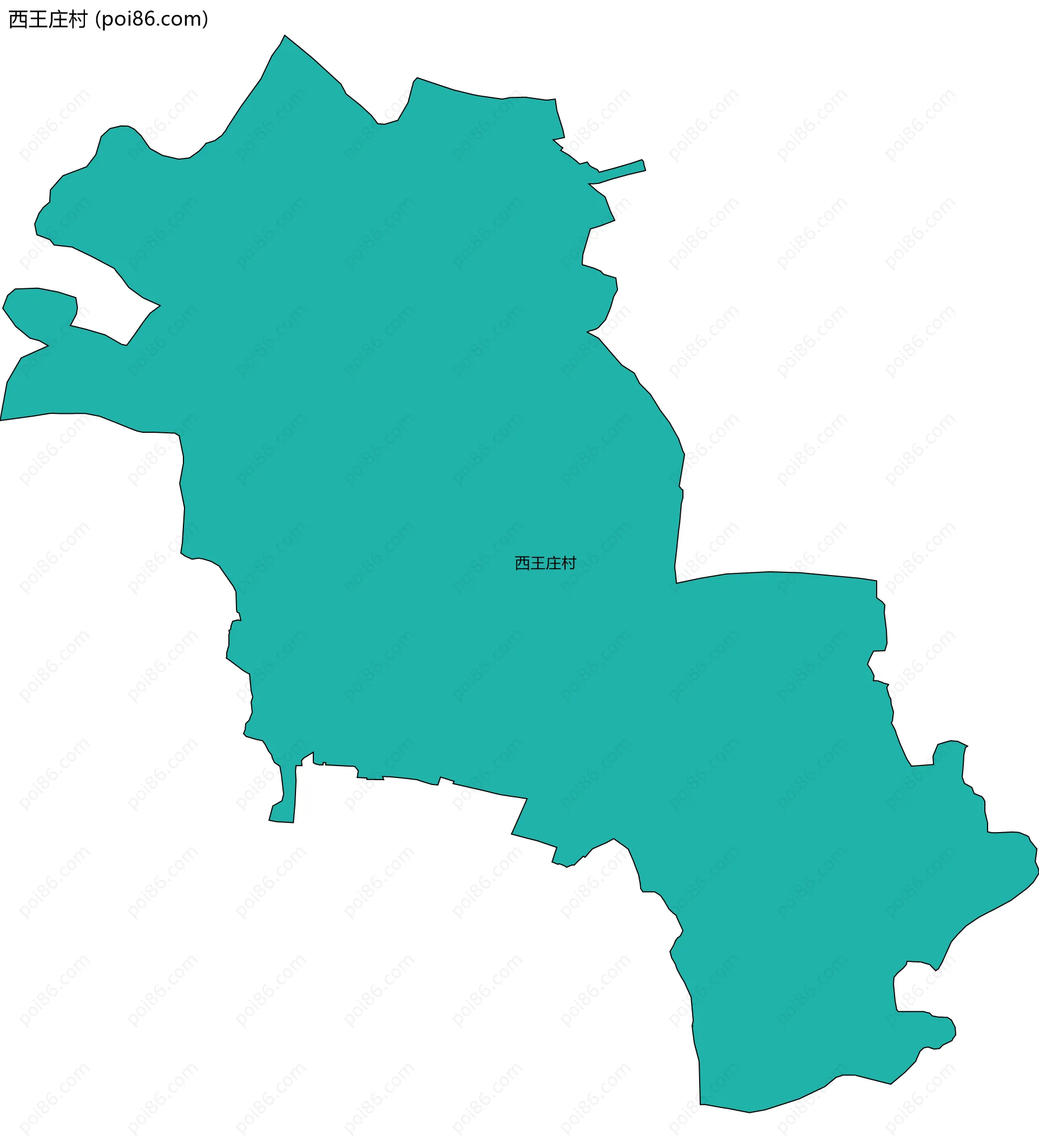 西王庄村边界地图