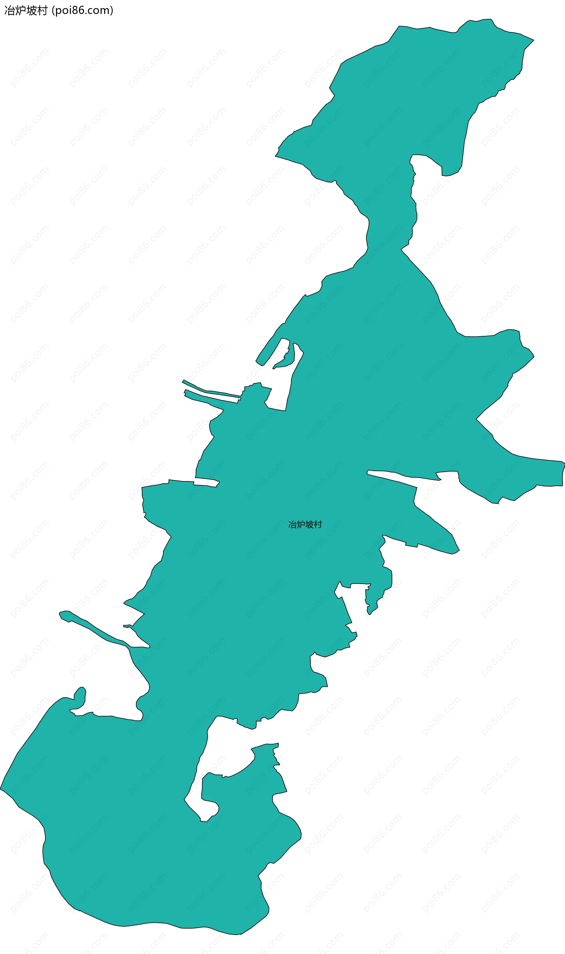 冶炉坡村边界地图