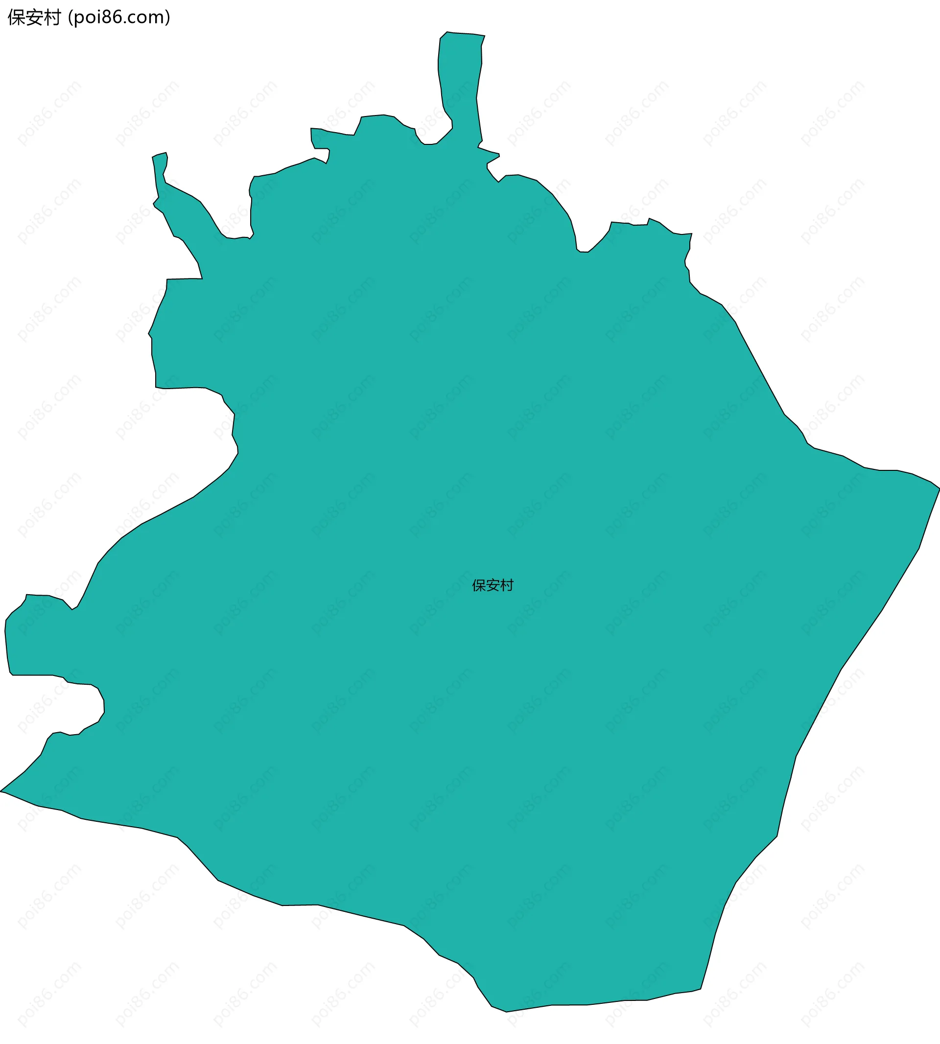 保安村边界地图