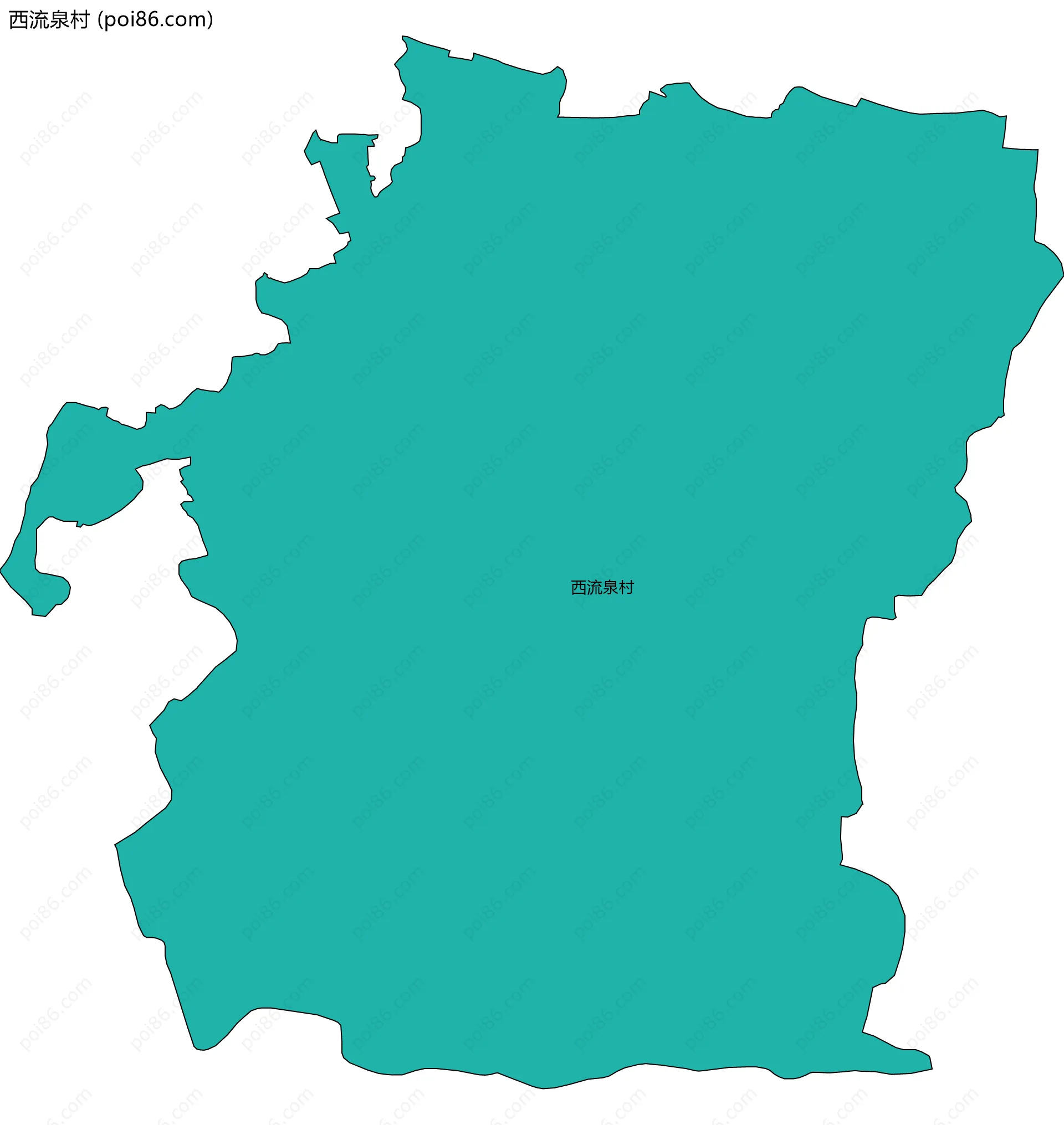 西流泉村边界地图