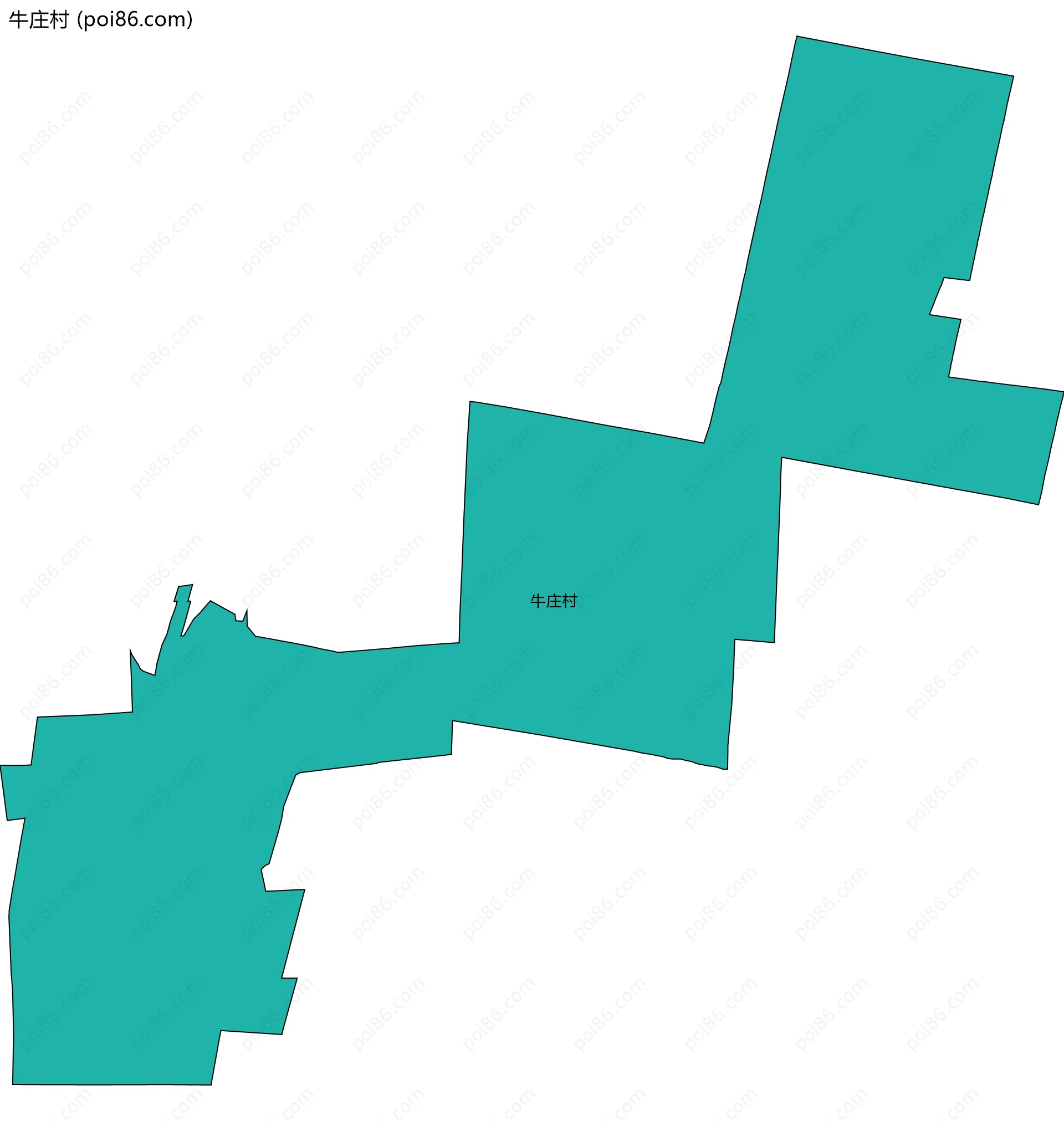 牛庄村边界地图