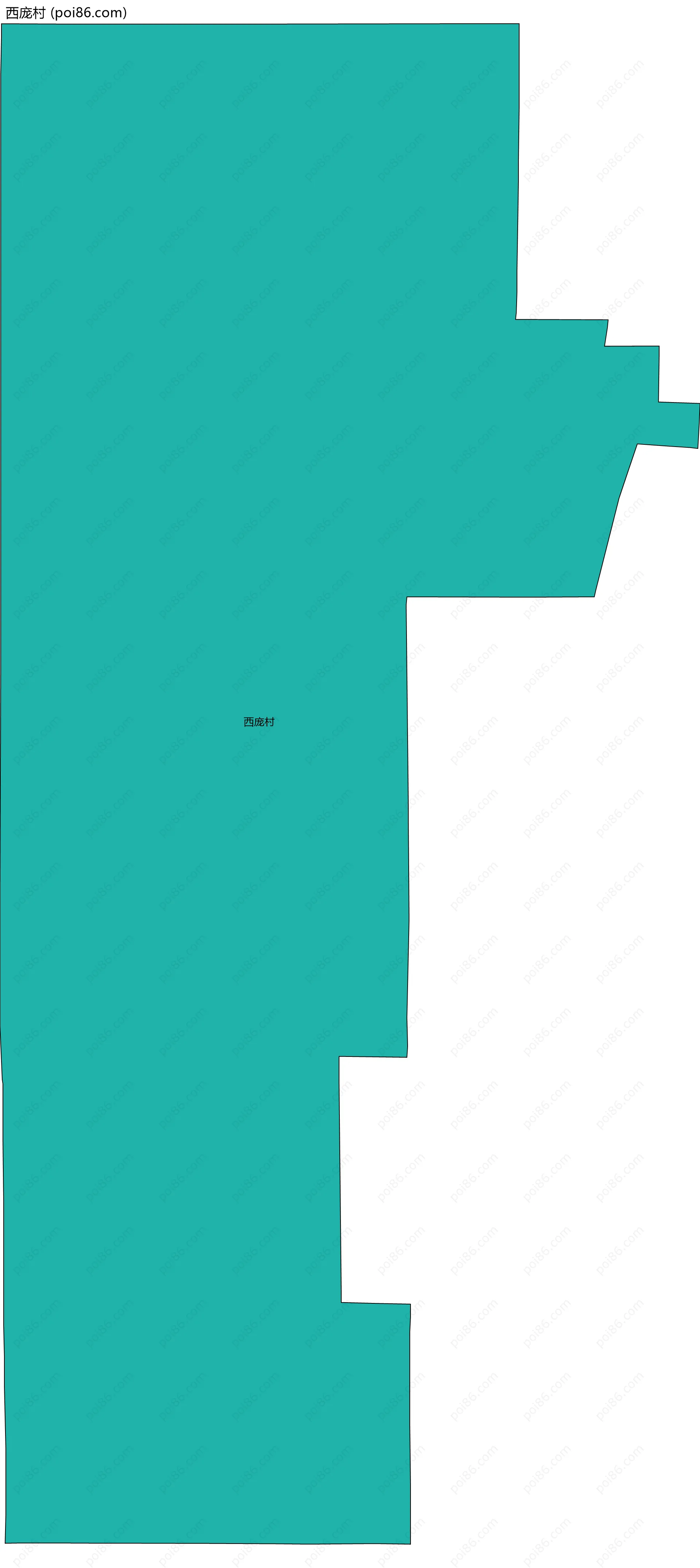 西庞村边界地图