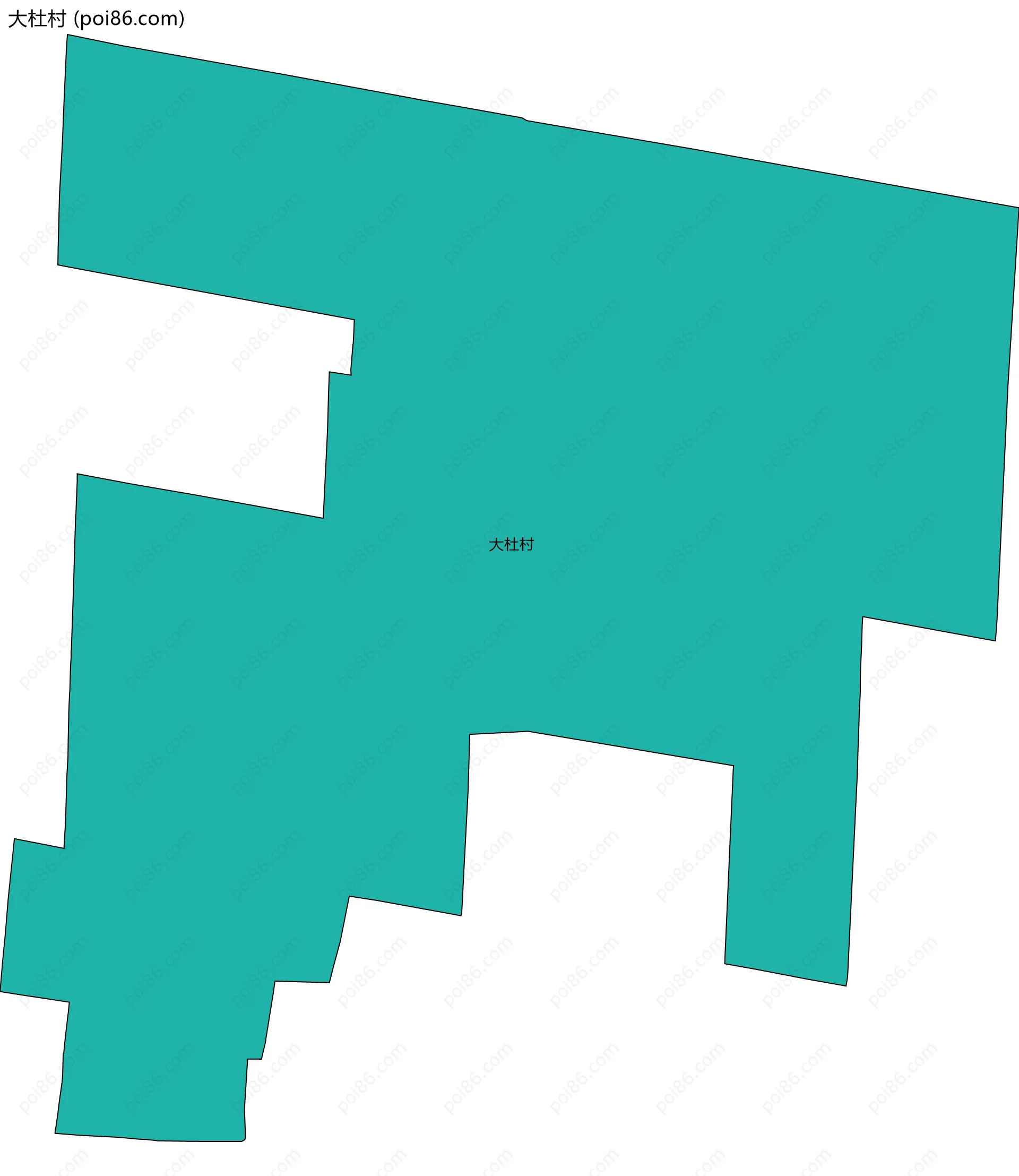 大杜村边界地图