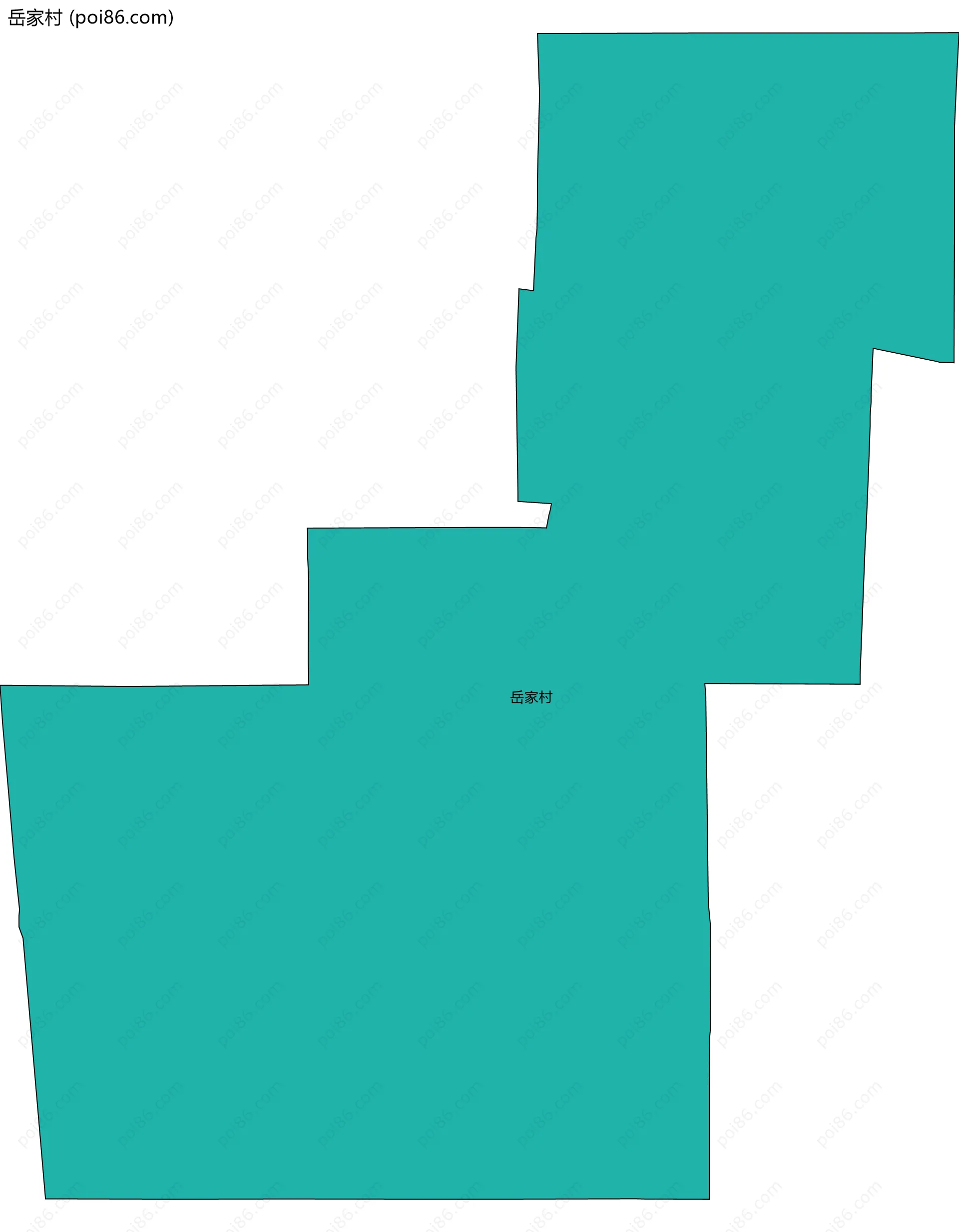 岳家村边界地图