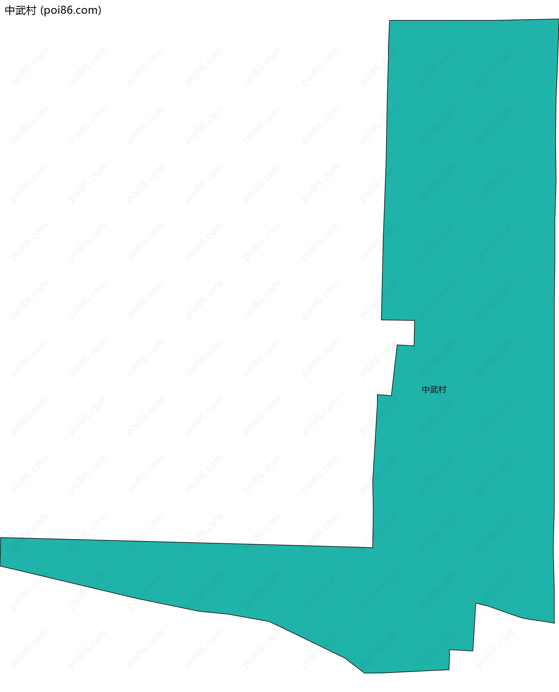 中武村边界地图