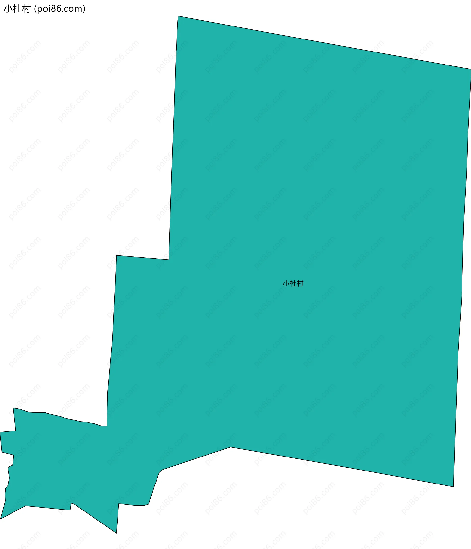 小杜村边界地图