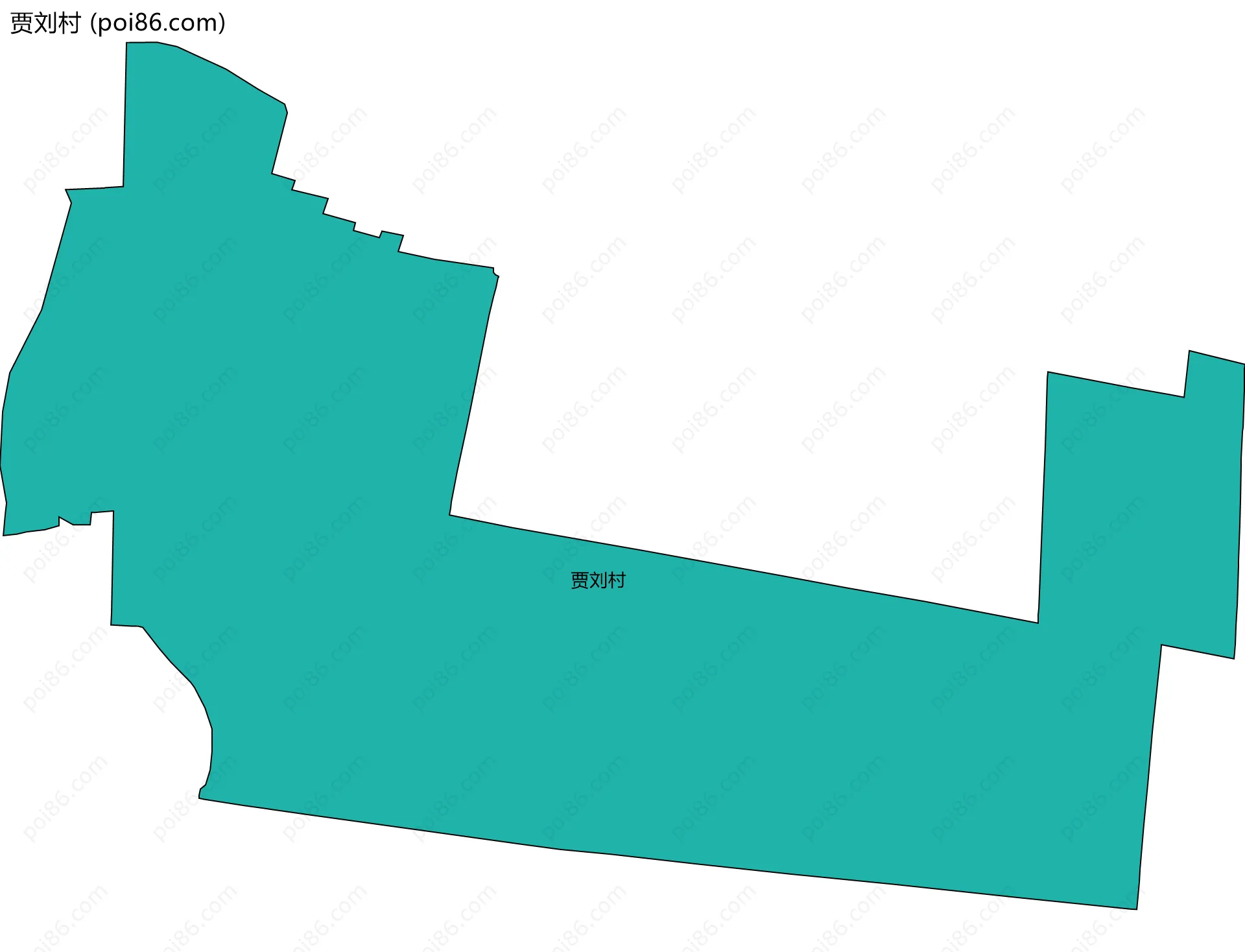 贾刘村边界地图