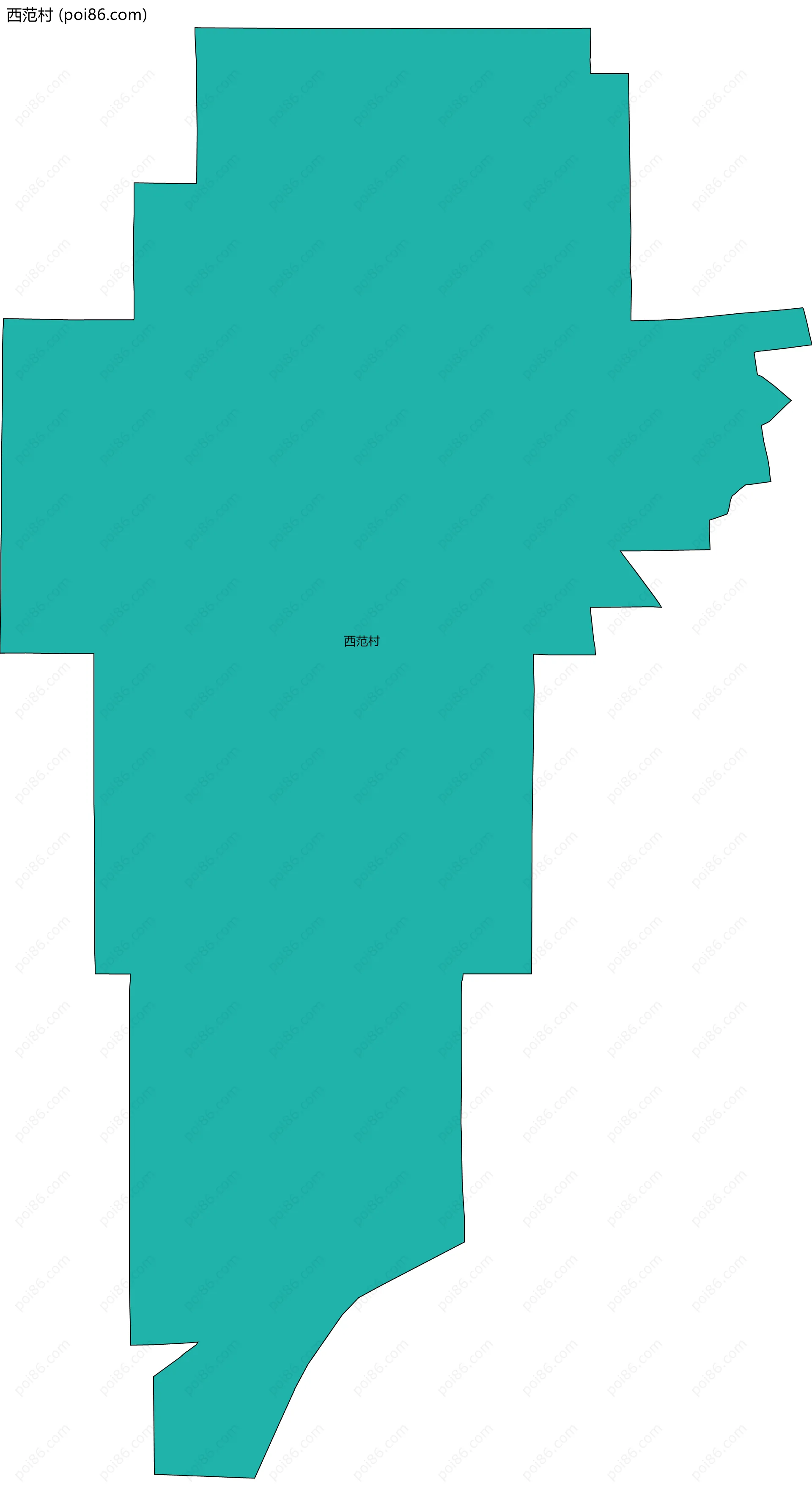 西范村边界地图