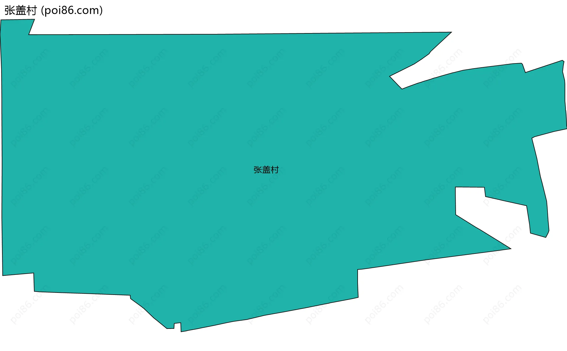 张盖村边界地图
