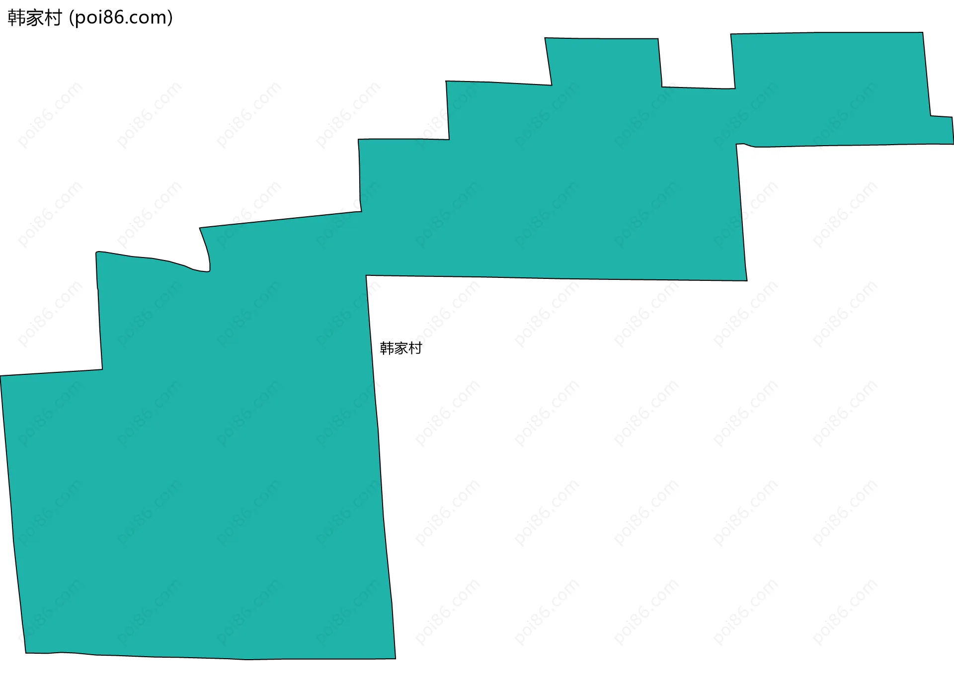 韩家村边界地图