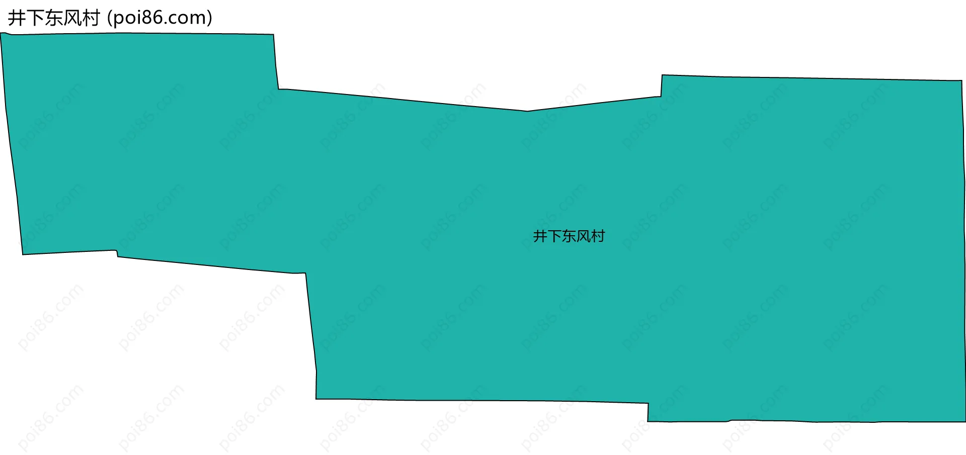 井下东风村边界地图