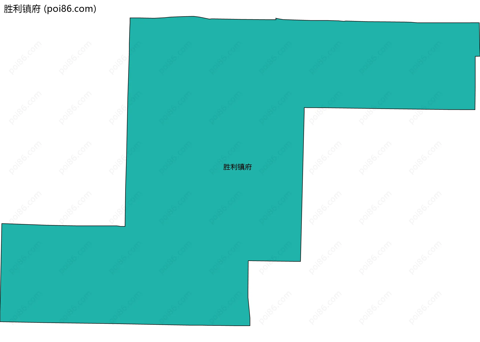 胜利镇府边界地图
