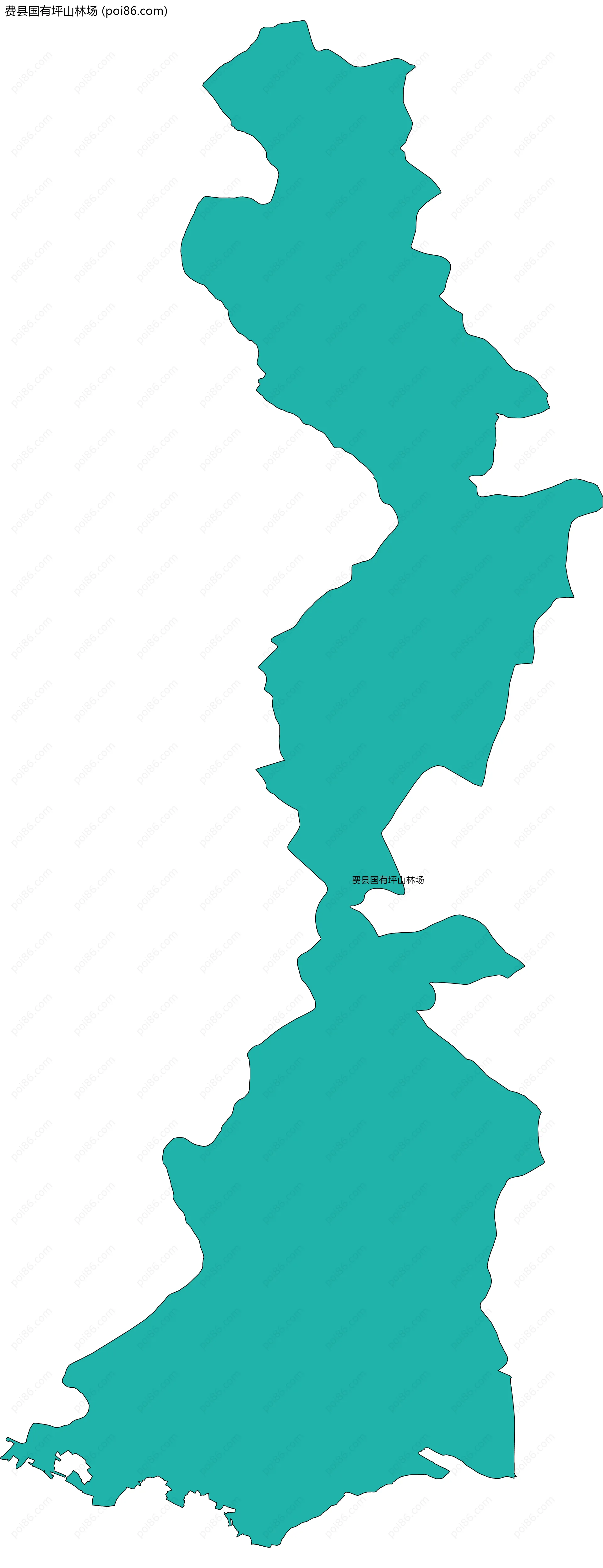 费县国有坪山林场边界地图