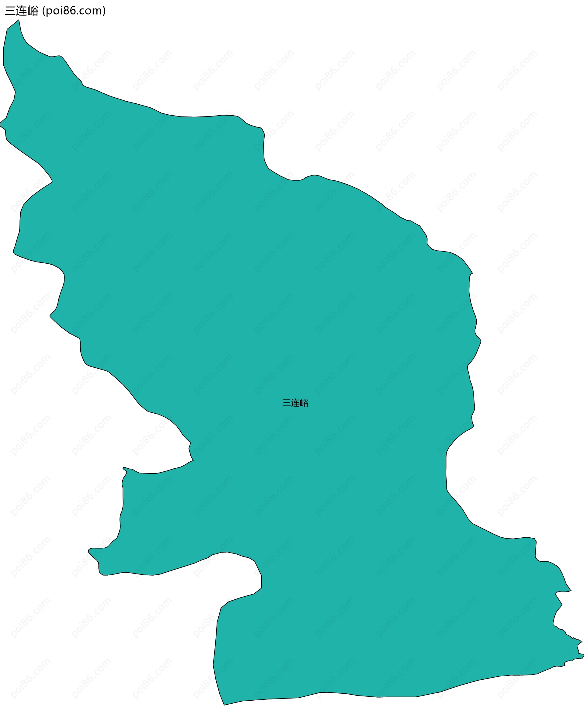 三连峪边界地图