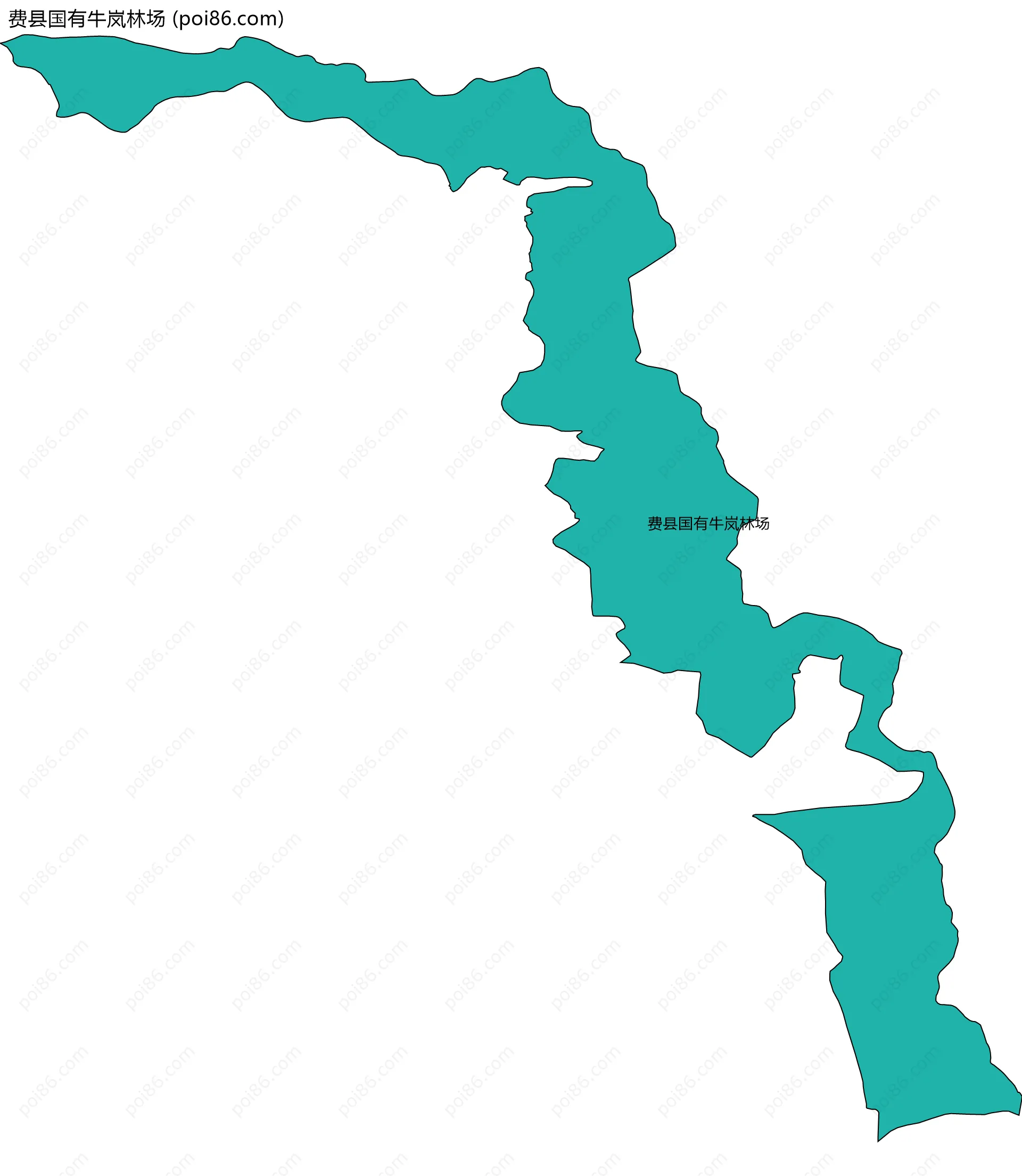 费县国有牛岚林场边界地图