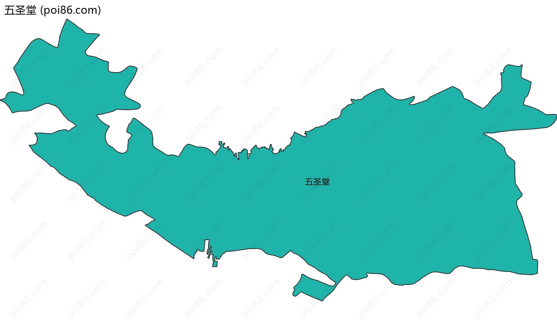 五圣堂边界地图